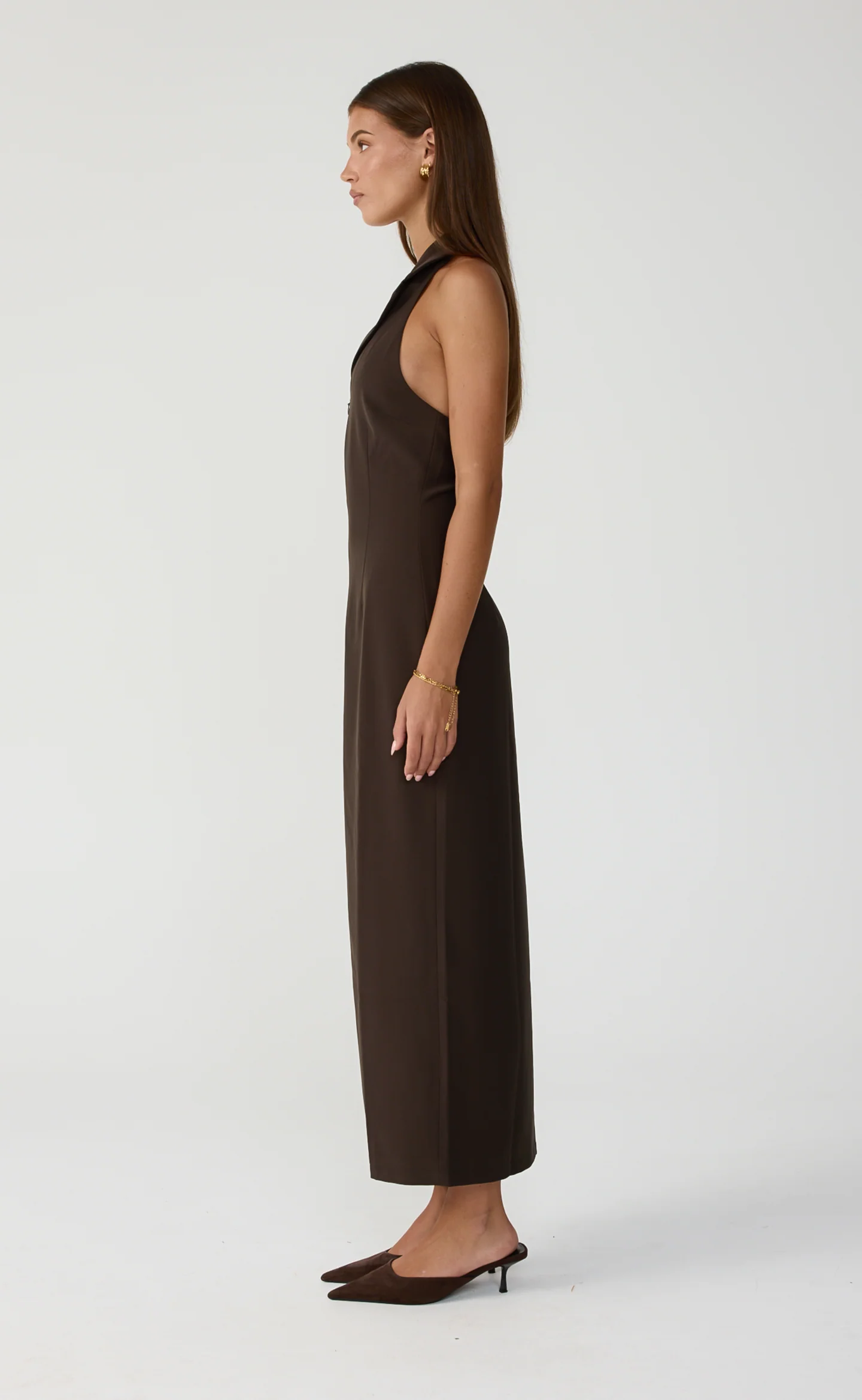 Abbott Maxi Dress (Chocolate) - Image 4