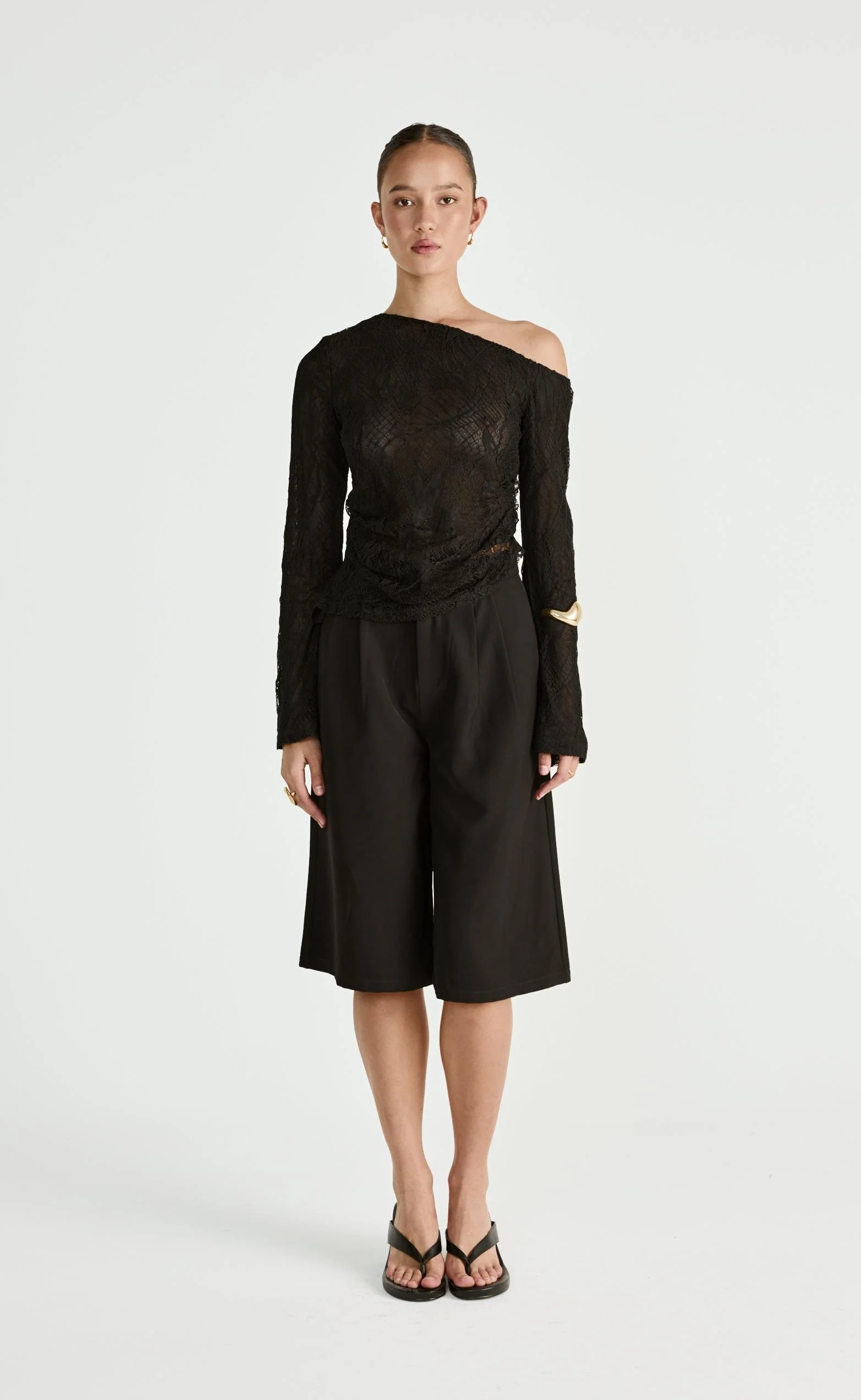 Abril Long Sleeve Top (Black) - Image 6