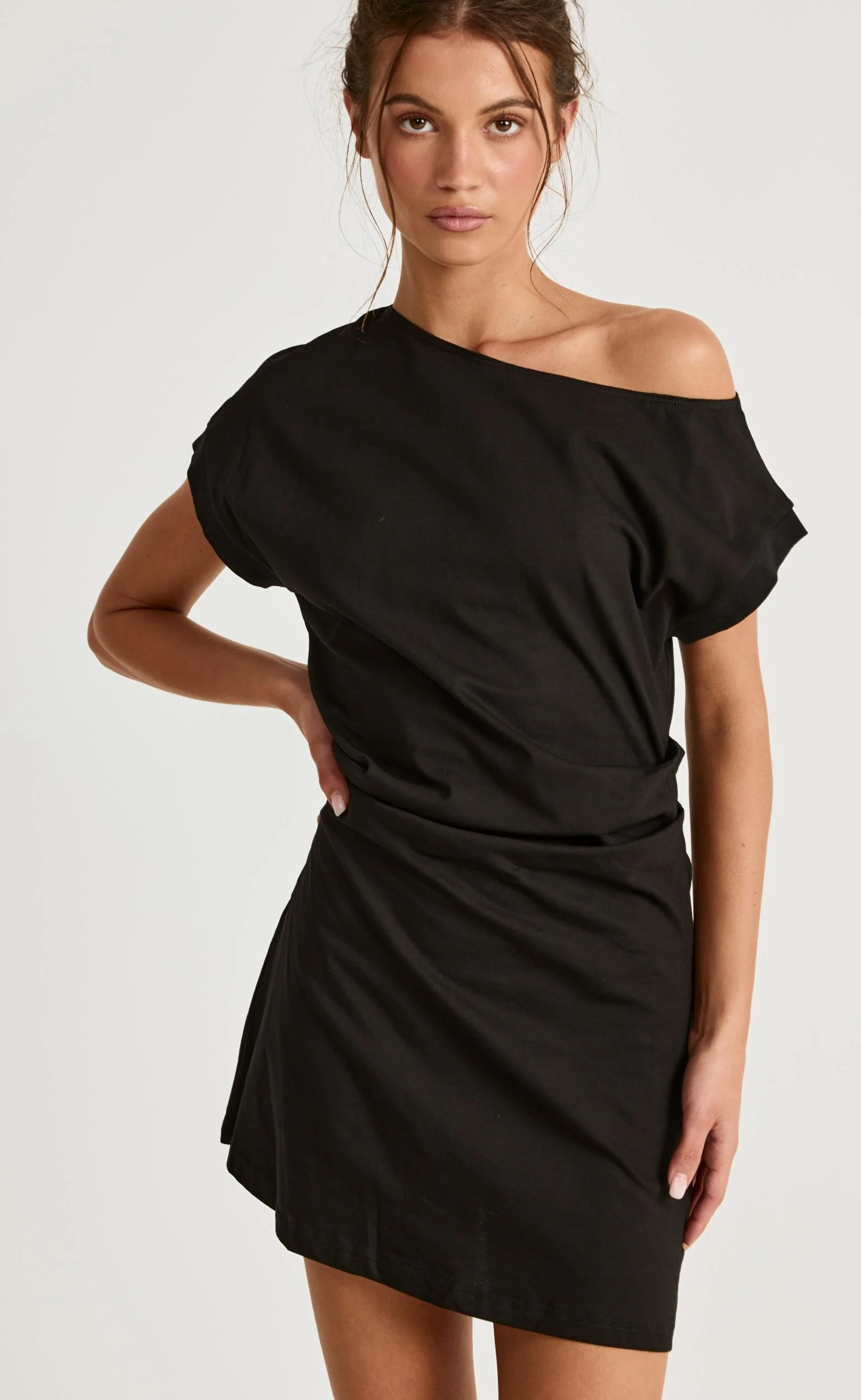 Adelaide Mini Dress (Black) - Image 6