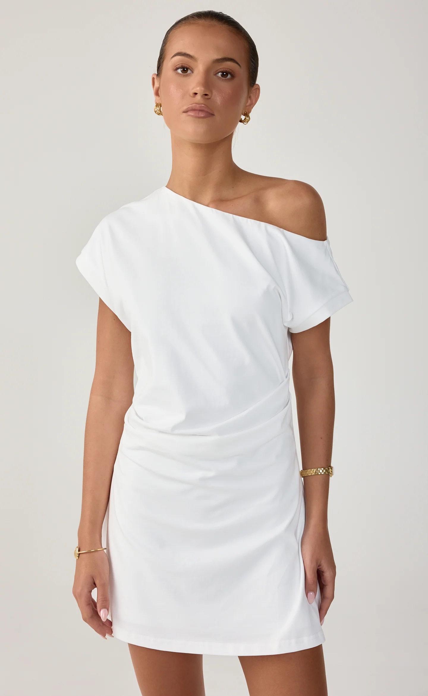 Adelaide Mini Dress (White) - Image 5
