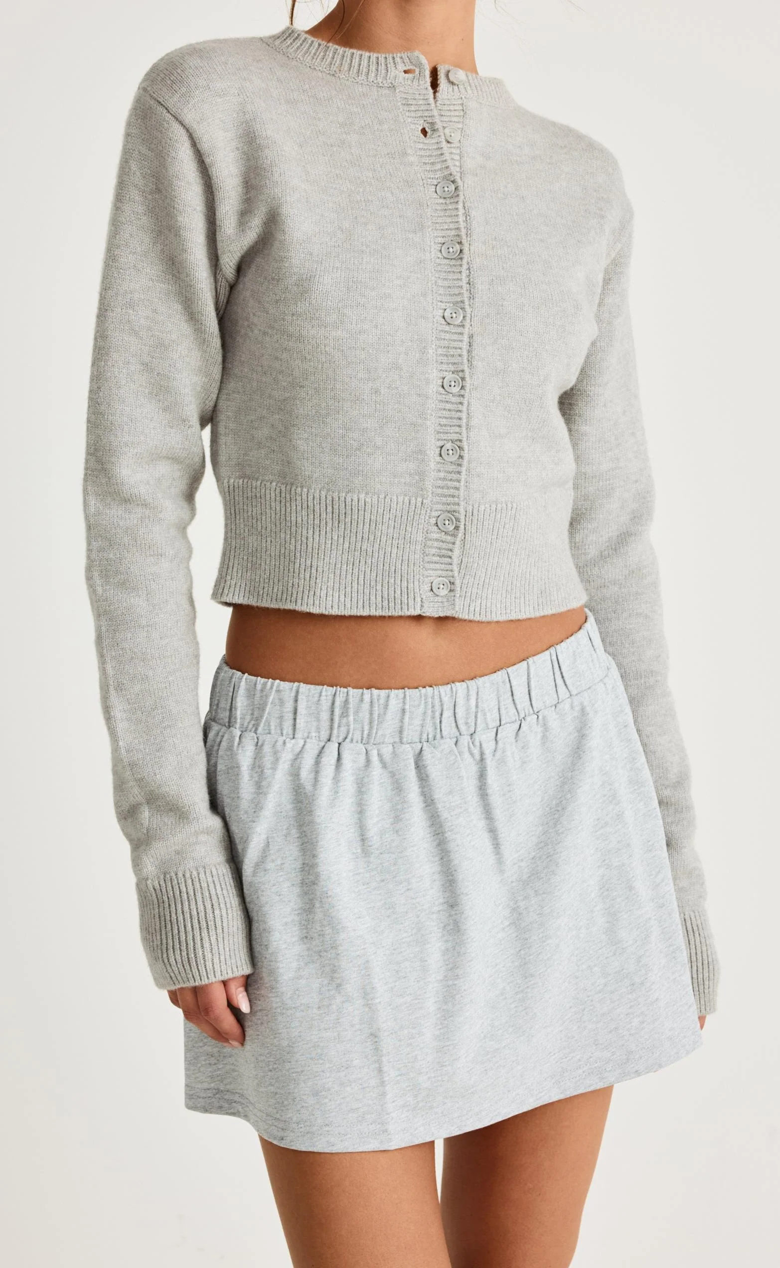 Adelaide Mini Skirt (Grey Marle) - Image 2