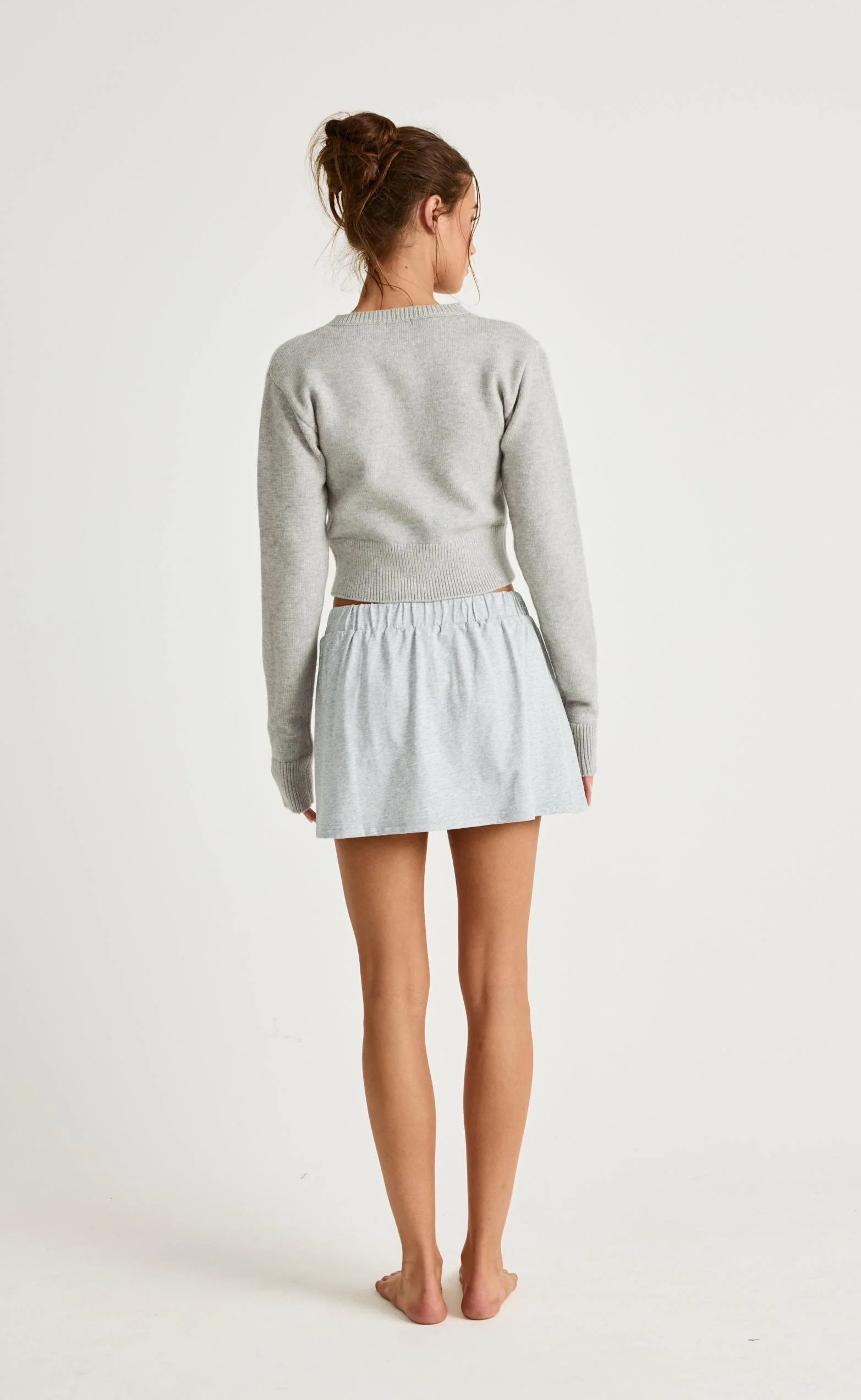 Adelaide Mini Skirt (Grey Marle) - Image 8