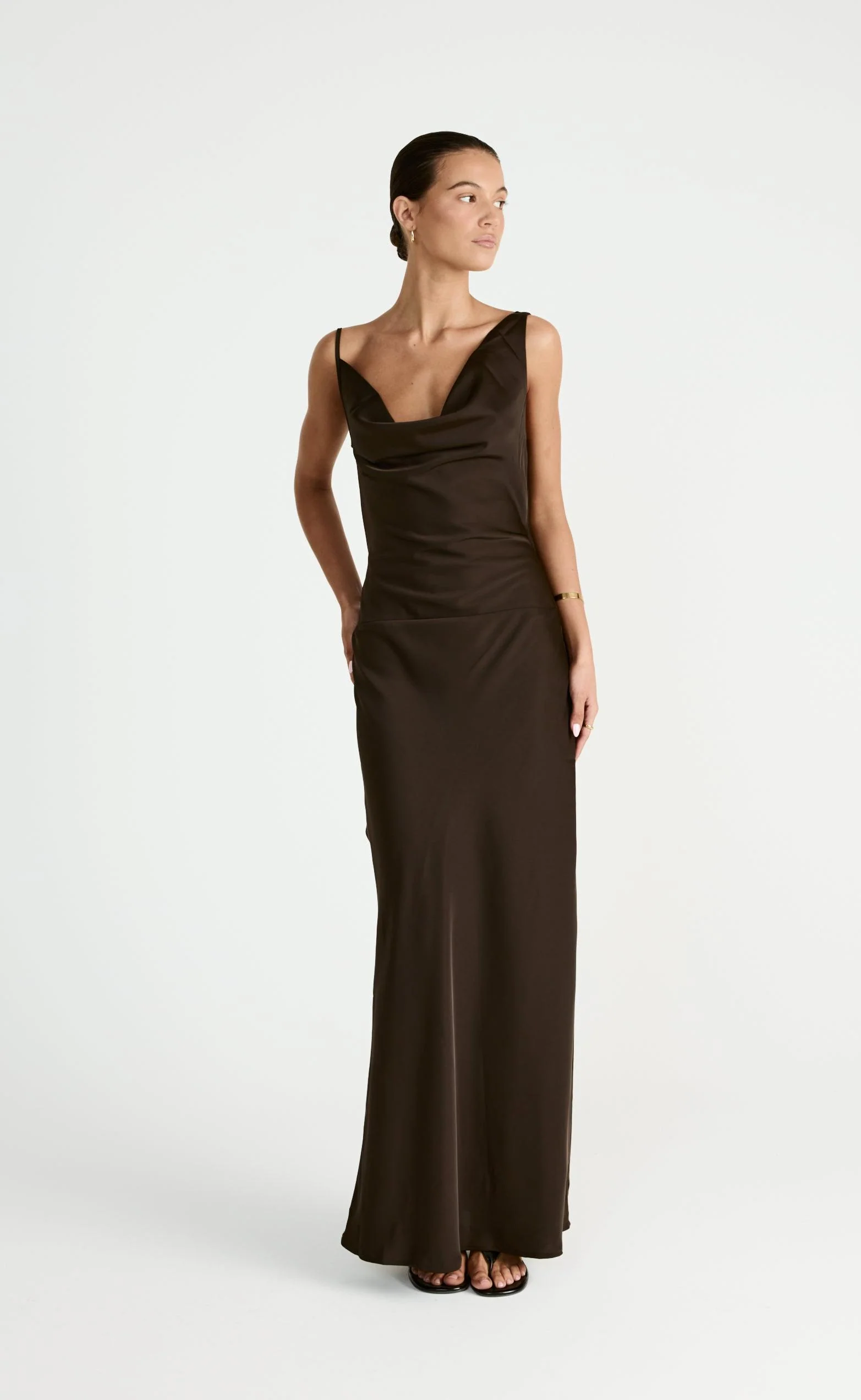 Adley Maxi Dress (Chocolate) - Image 3