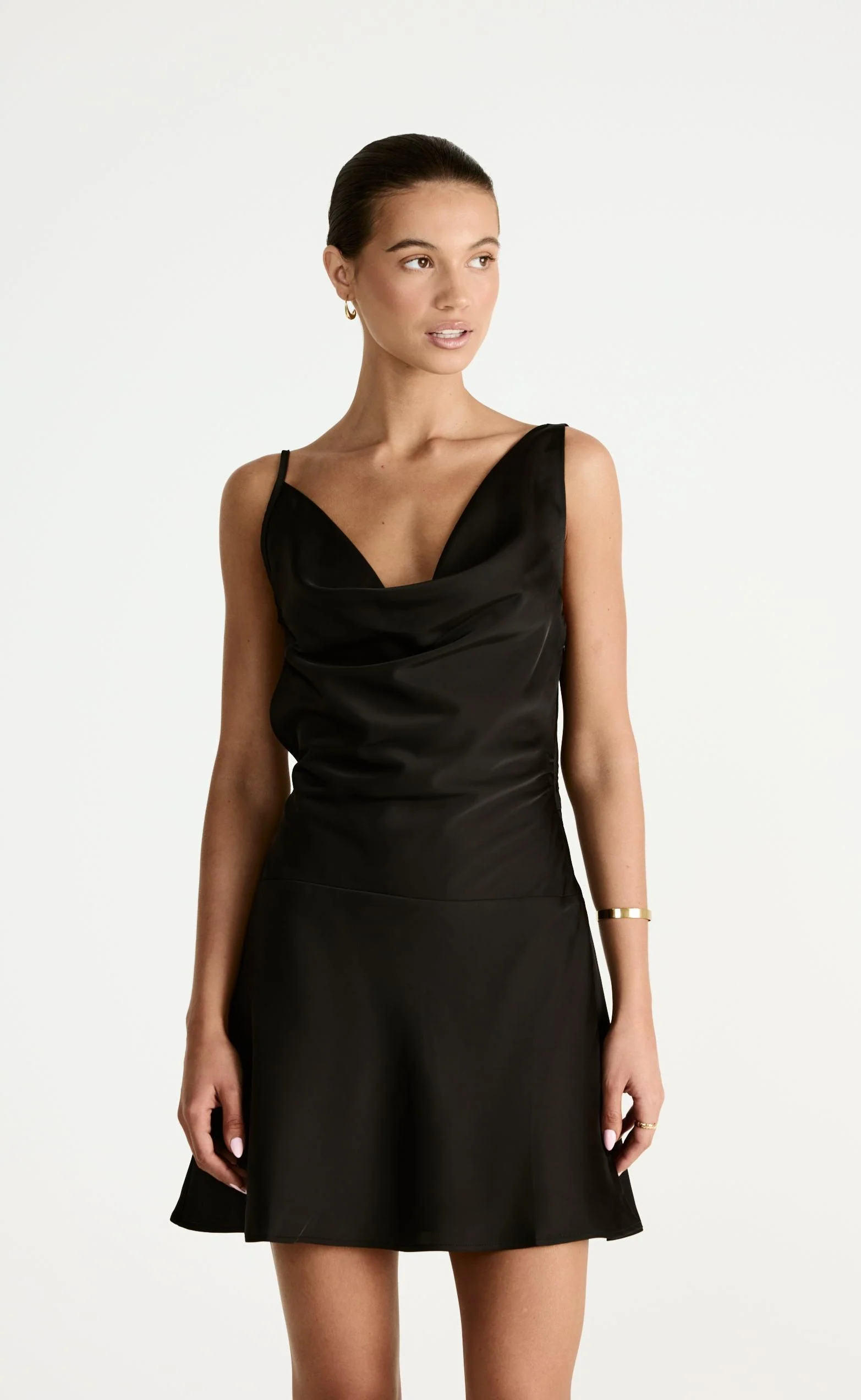 Adley Mini Dress (Black) - Image 4
