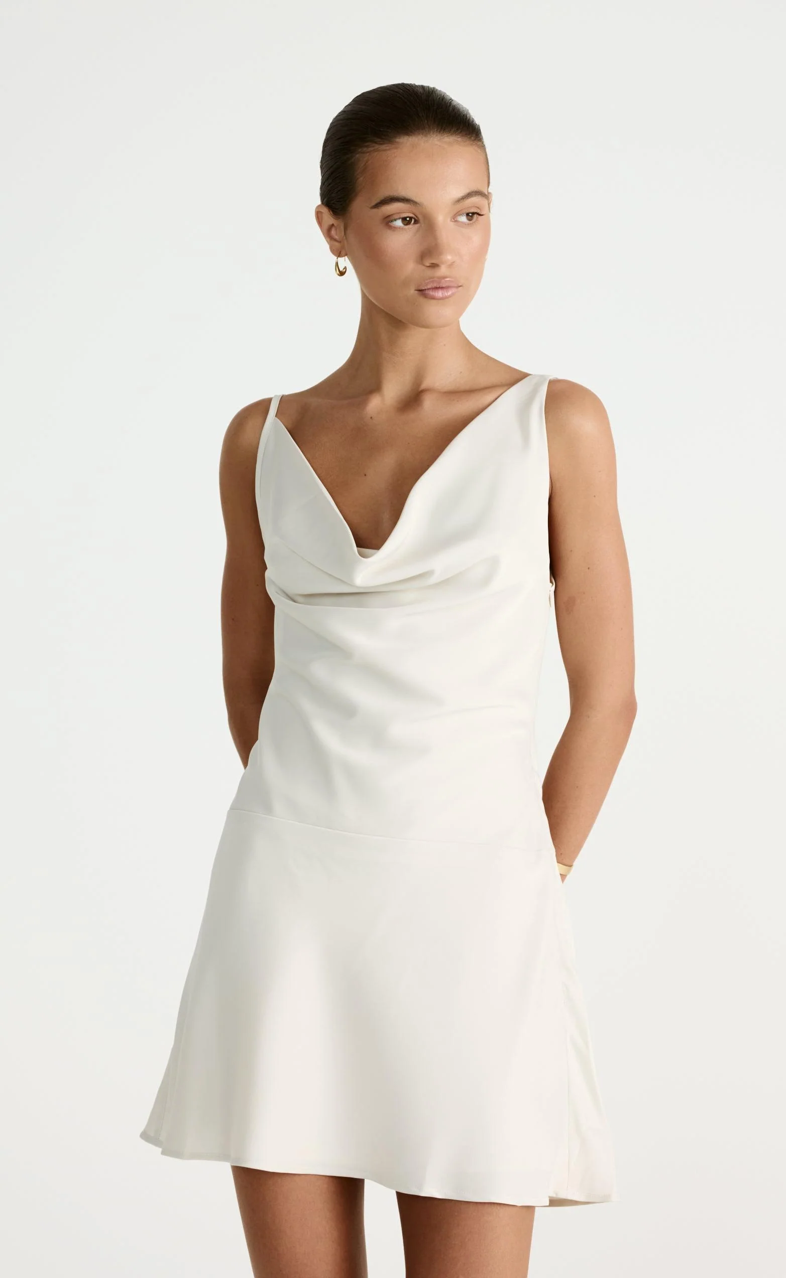 Adley Mini Dress (Oat) - Image 6