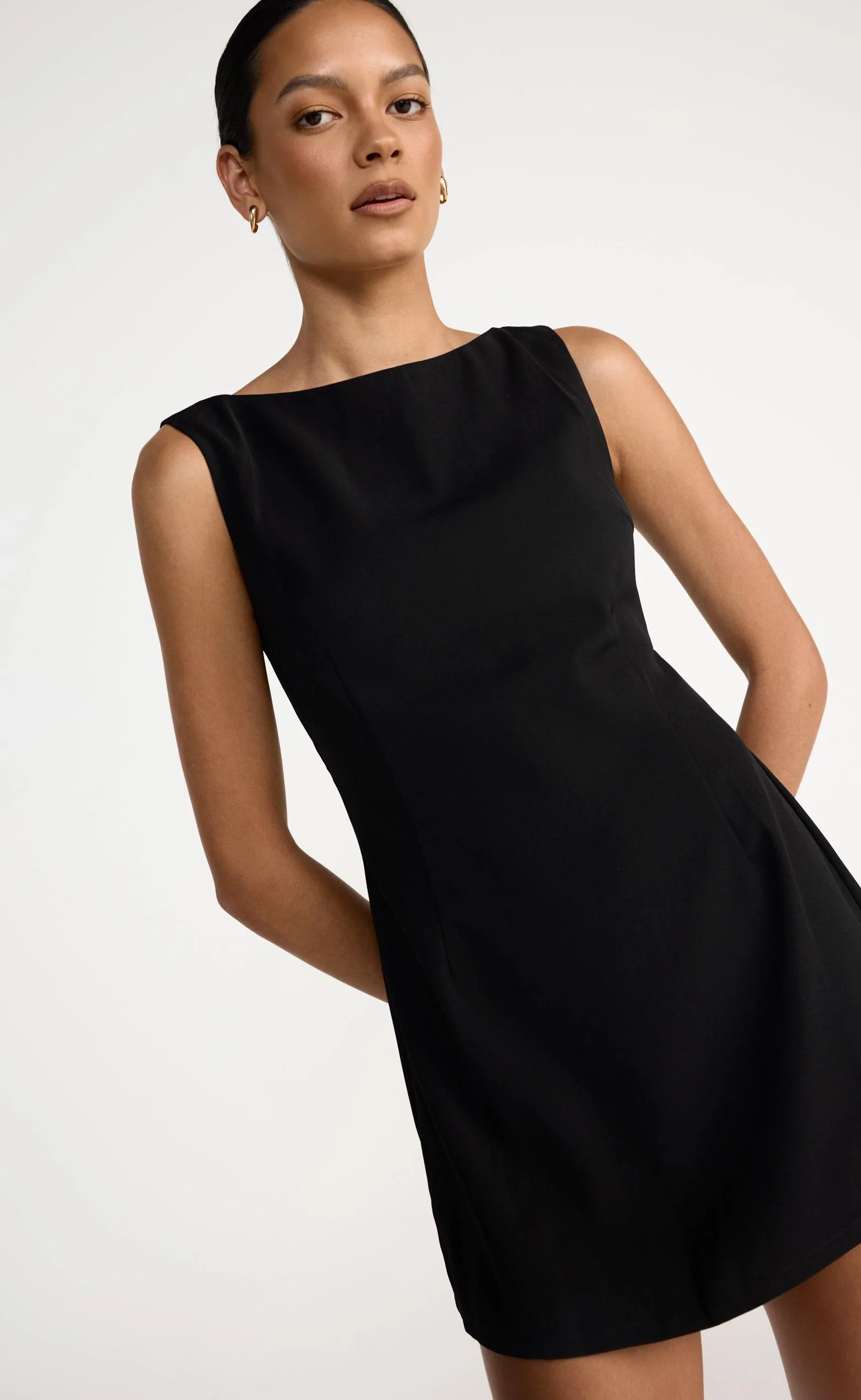 Aisling Mini Dress (Black) - Image 7