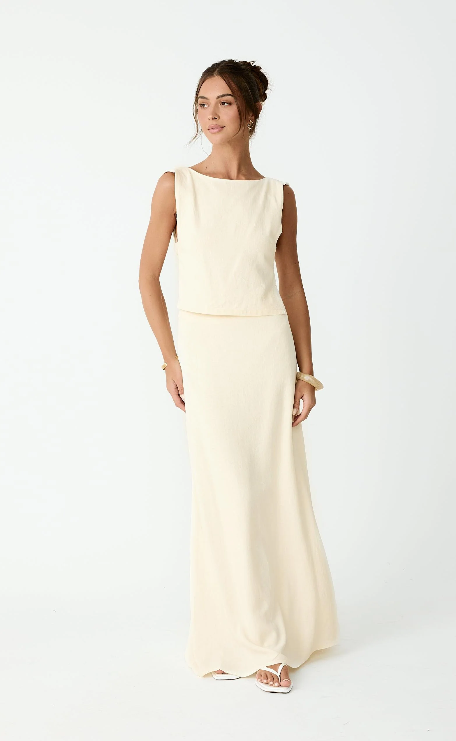 Aleah Maxi Skirt (Buttercream) - Image 4