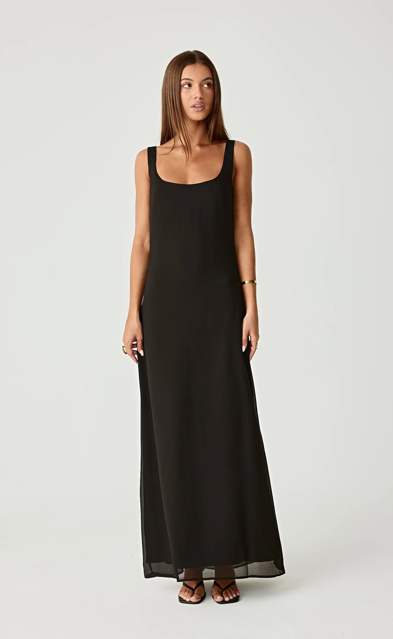 Alison Maxi Dress (Black) - Image 3