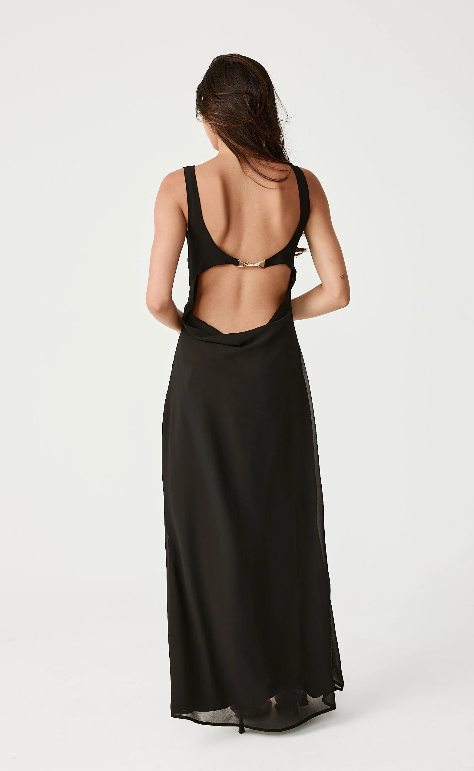 Alison Maxi Dress (Black) - Image 7