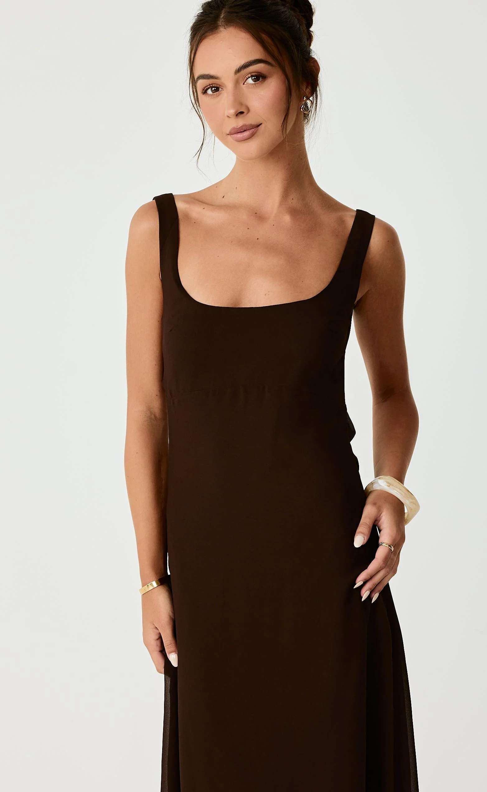 Alison Maxi Dress (Chocolate) - Image 5
