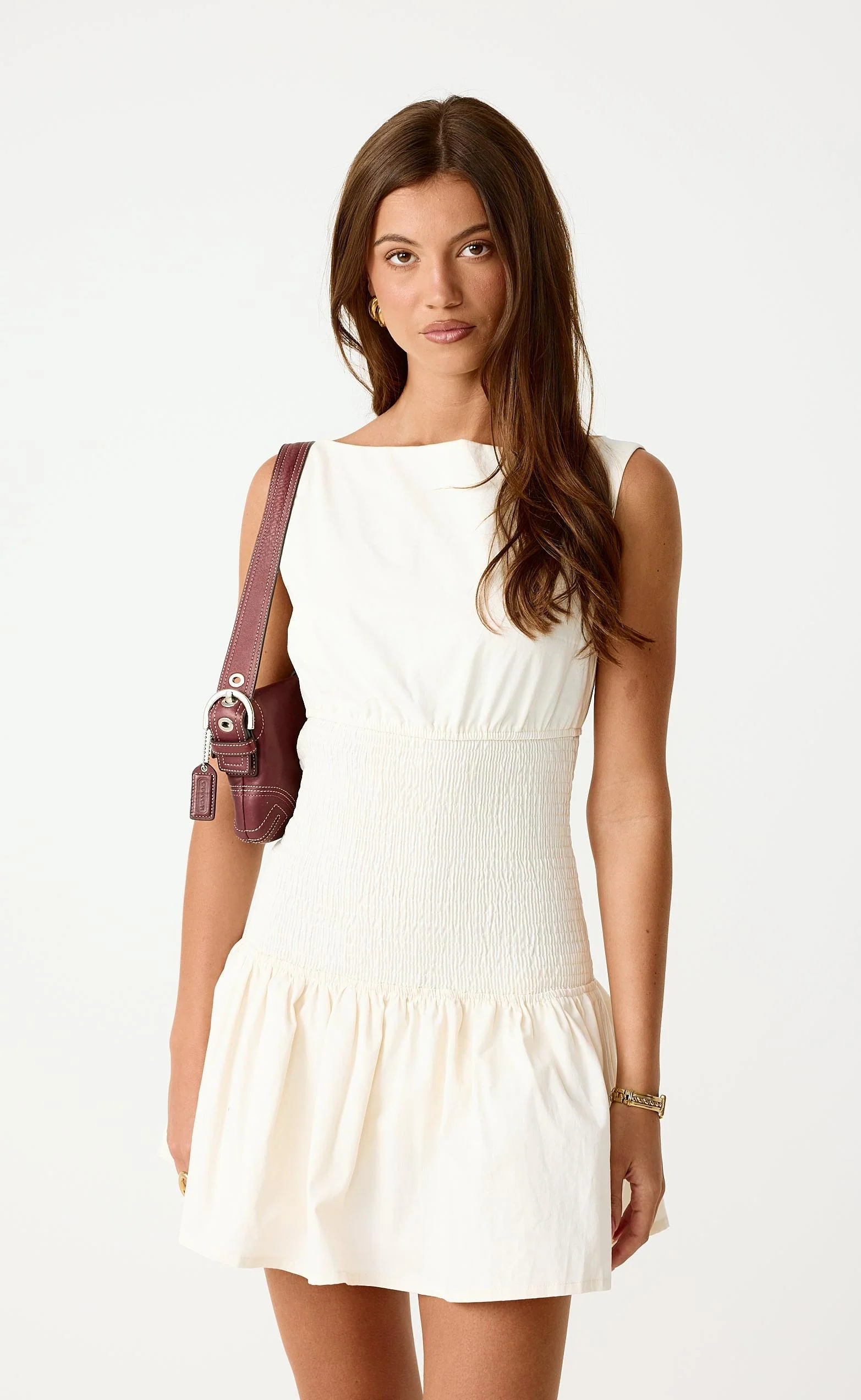 Aloha Mini Dress (Cream) - Image 4