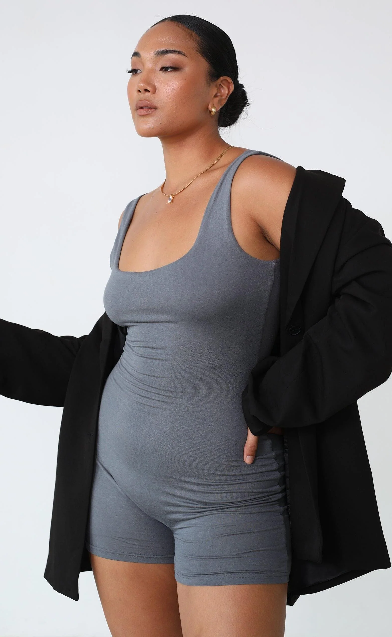 Amazia Playsuit (Charcoal) - Image 5