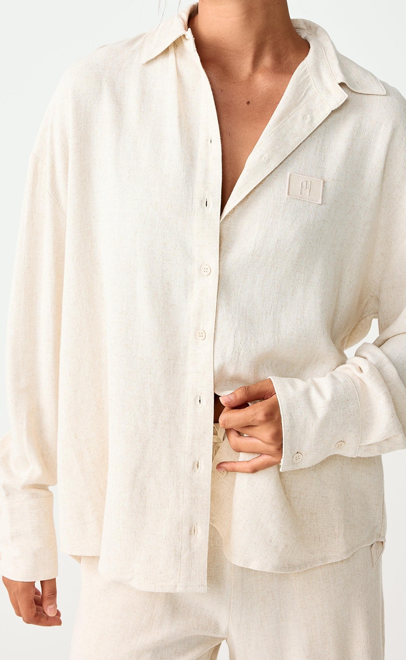 Anya Long Sleeve Top (Natural) - Image 3