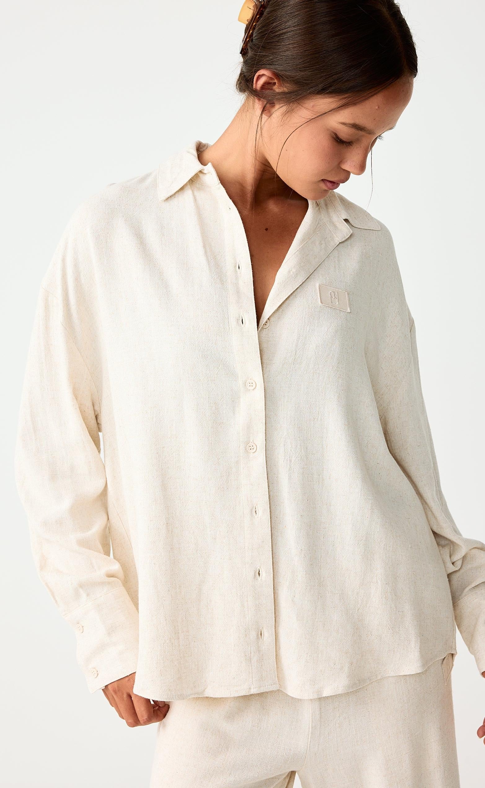 Anya Long Sleeve Top (Natural) - Image 6