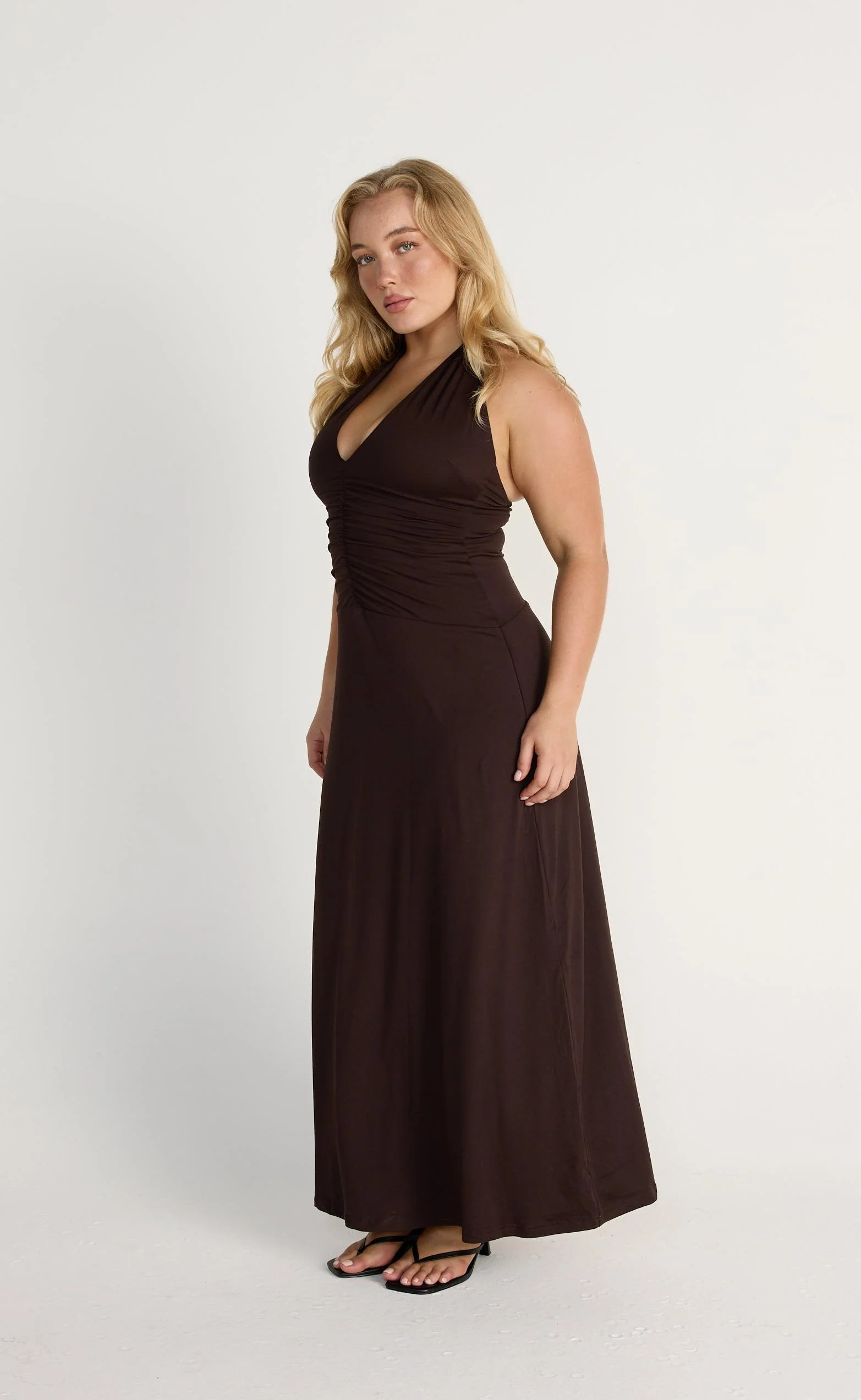 Araminta Maxi Dress (Chocolate) - Image 7