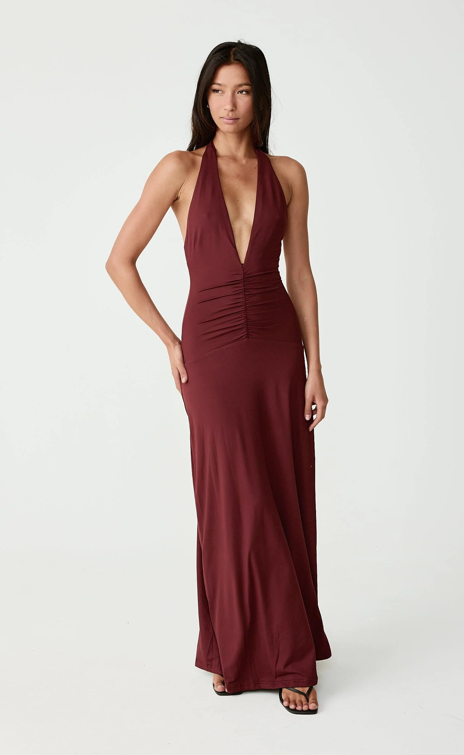Araminta Maxi Dress (Wine) - Image 4
