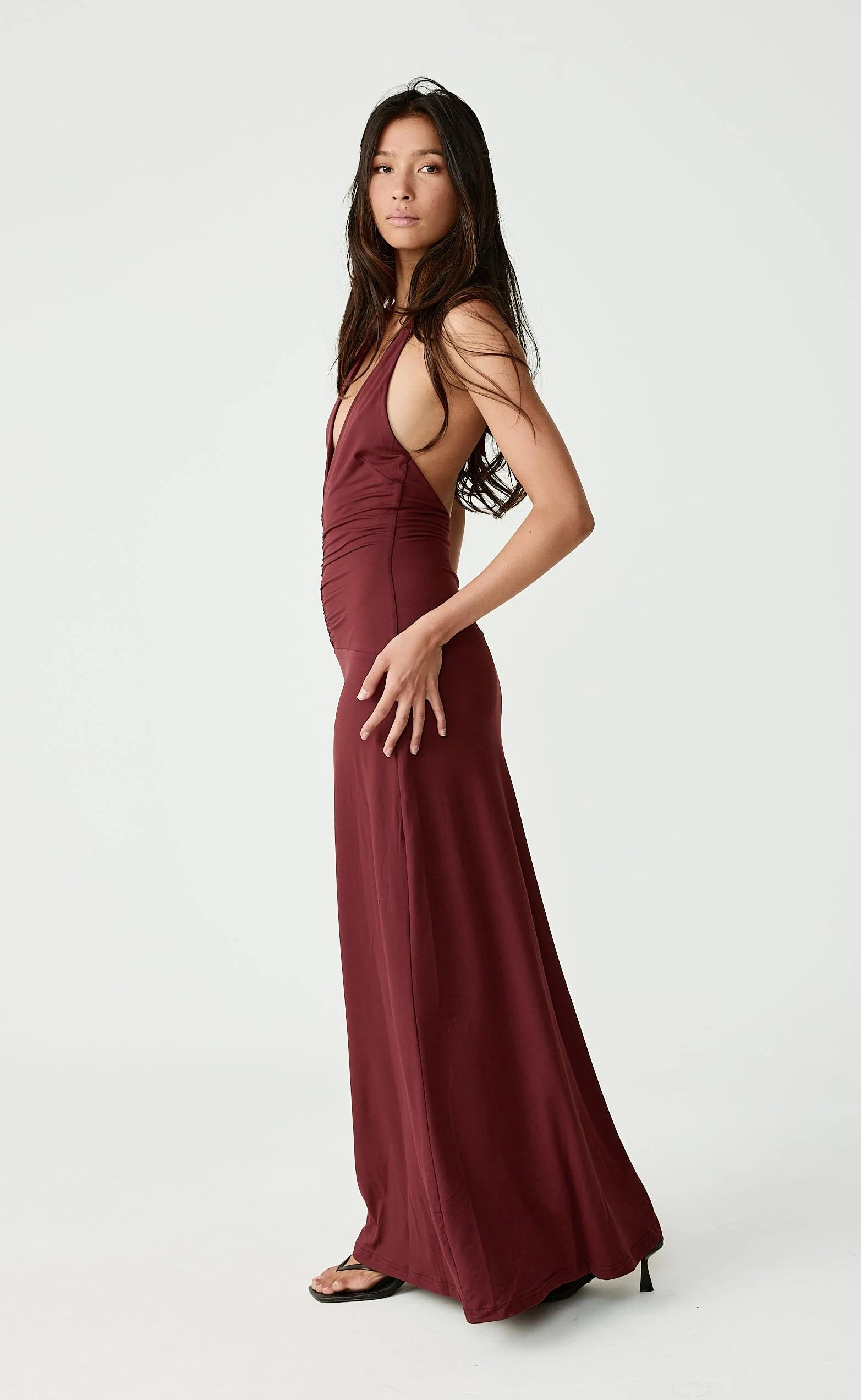 Araminta Maxi Dress (Wine) - Image 5