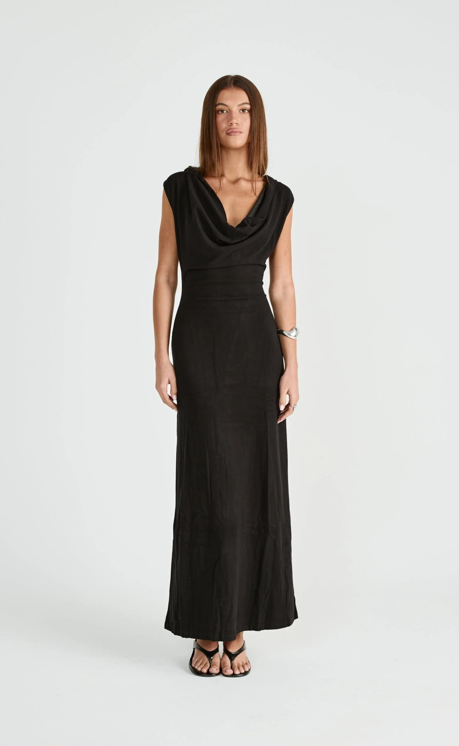 Arena Maxi Dress (Black) - Image 4