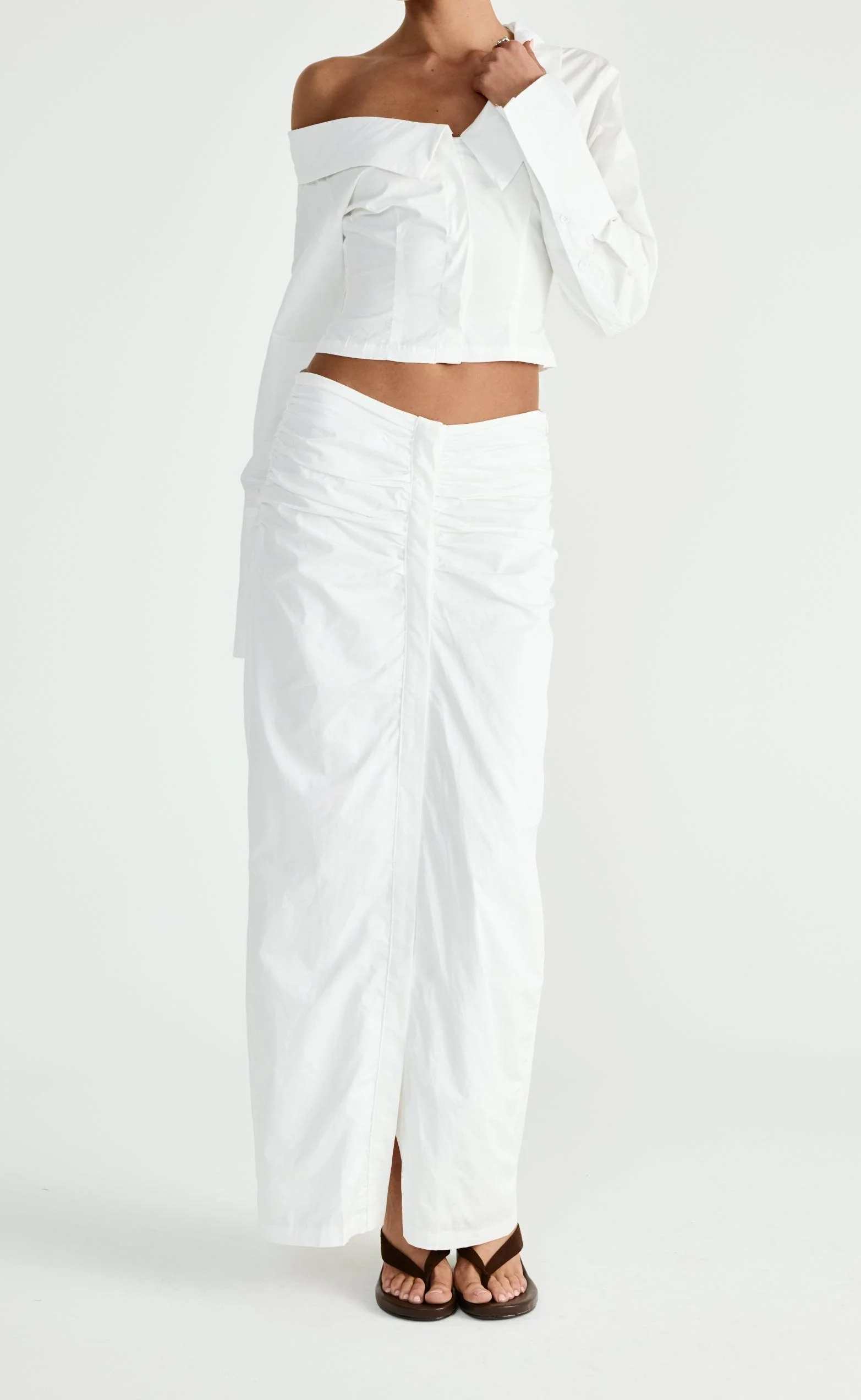Arion Maxi Skirt (White) - Image 8