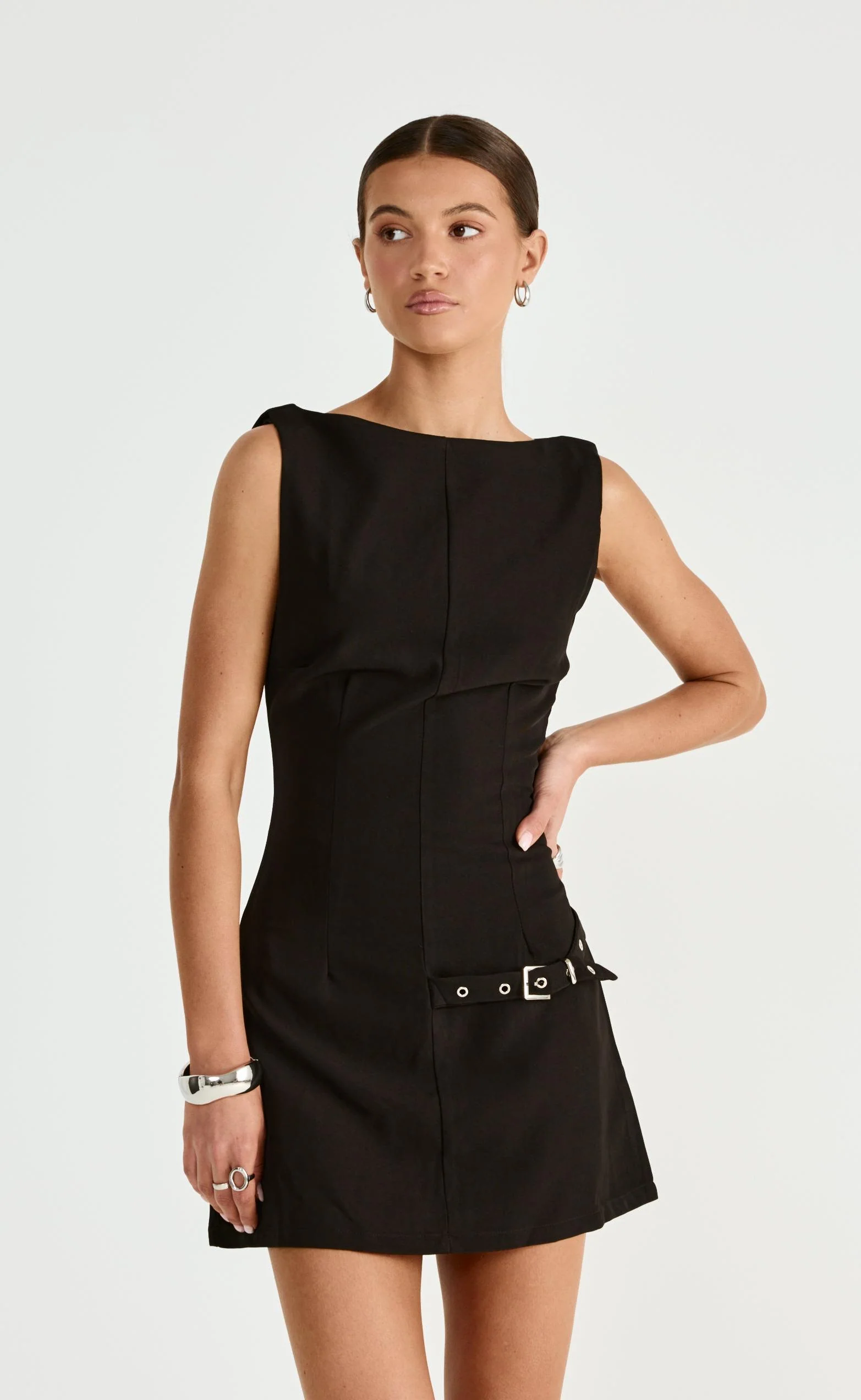 Artie Mini Dress (Black) - Image 2