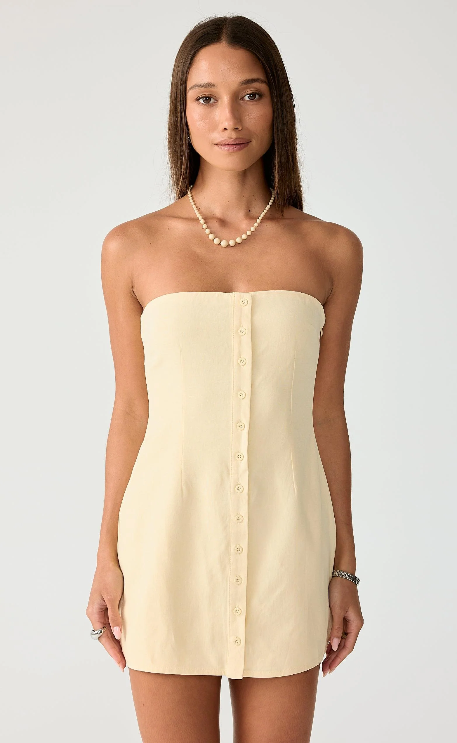 Aruba Mini Dress (Lemon) - Image 3