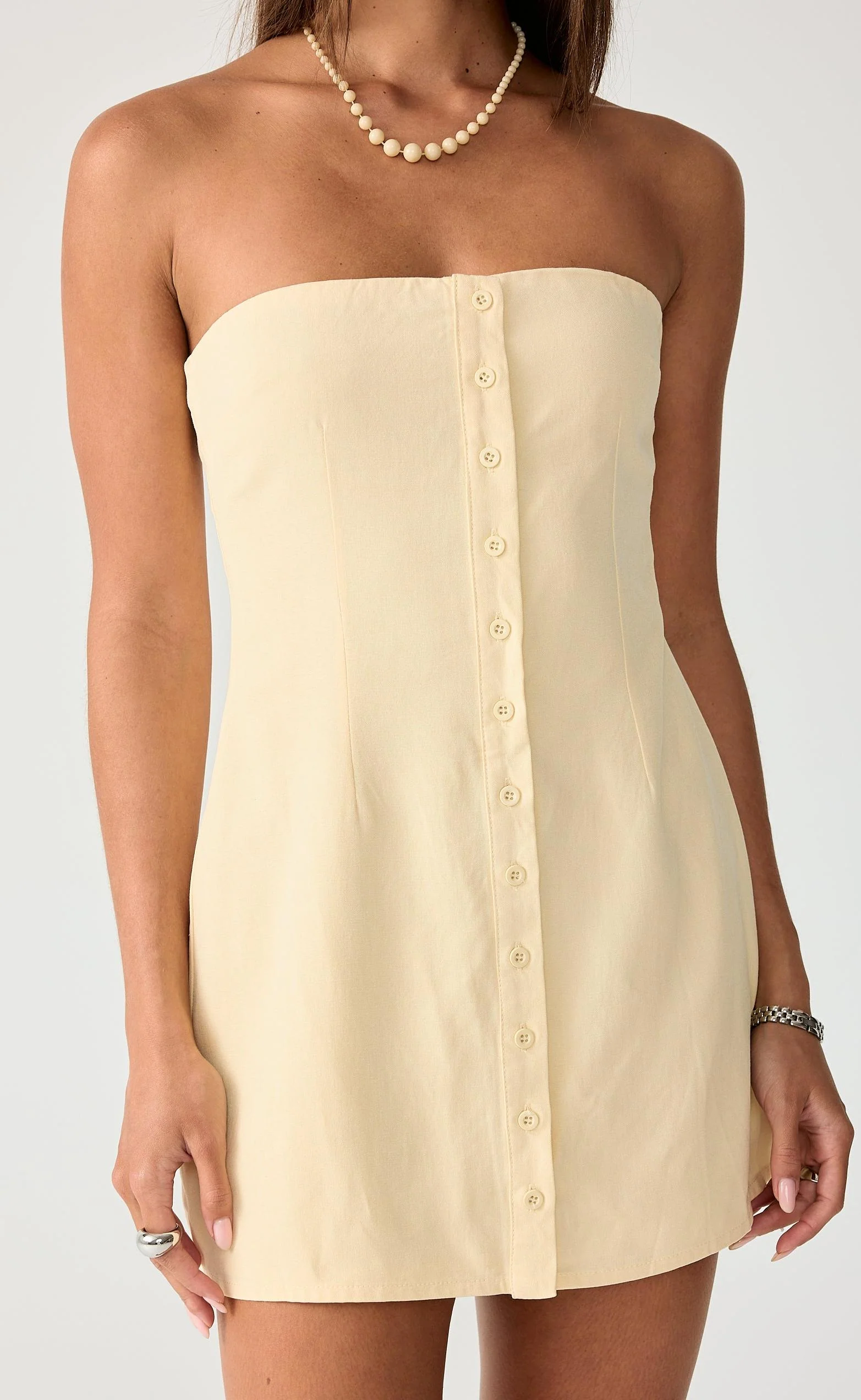 Aruba Mini Dress (Lemon) - Image 6