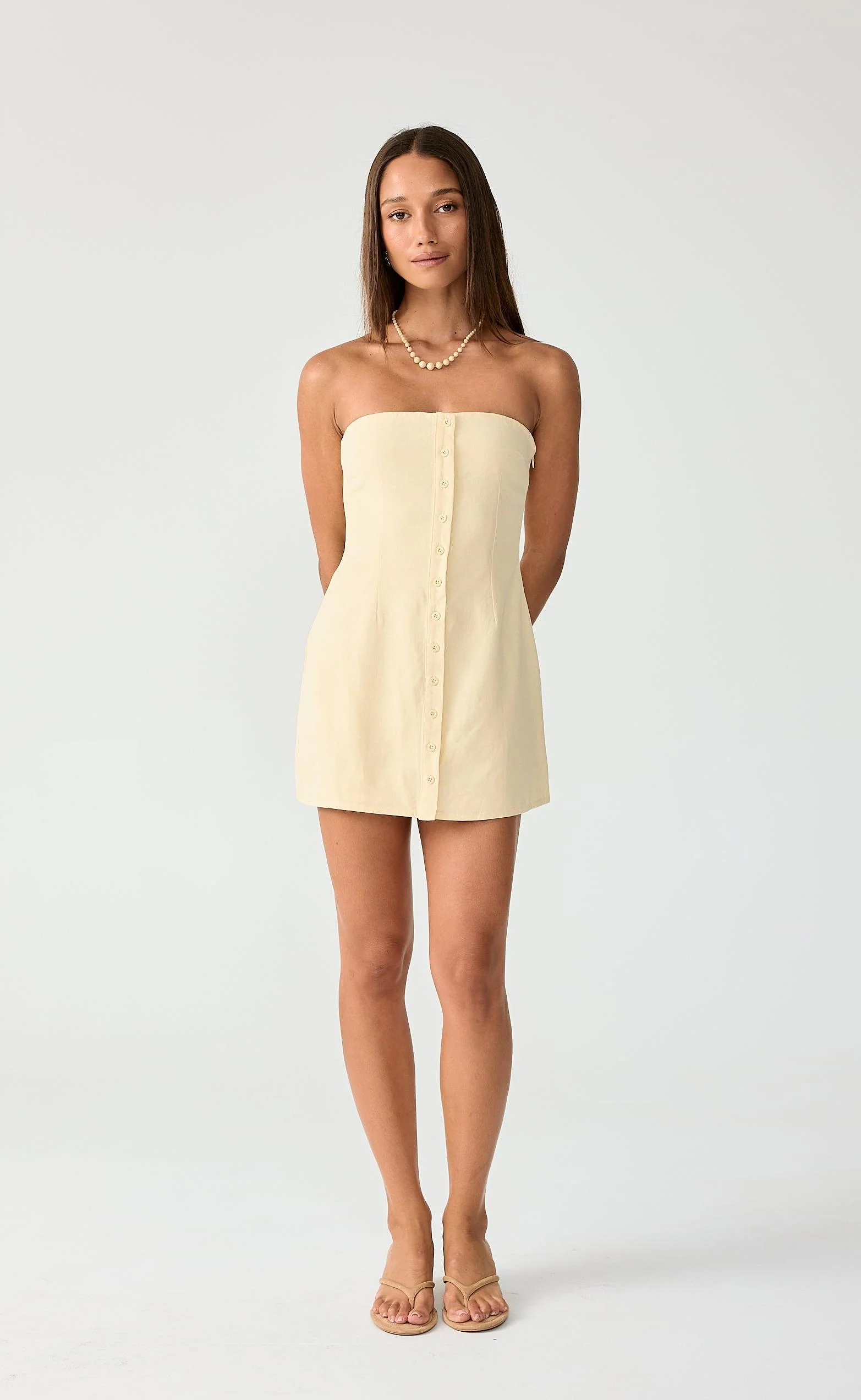Aruba Mini Dress (Lemon) - Image 8