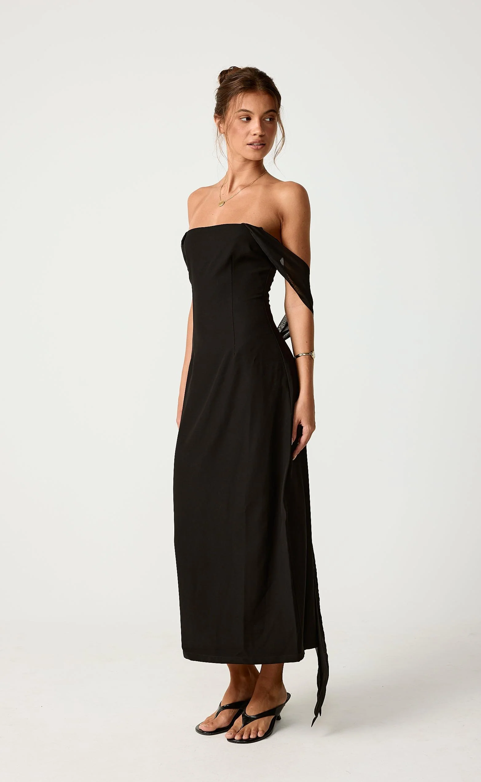 Audrey Maxi Dress (Black) - Image 6
