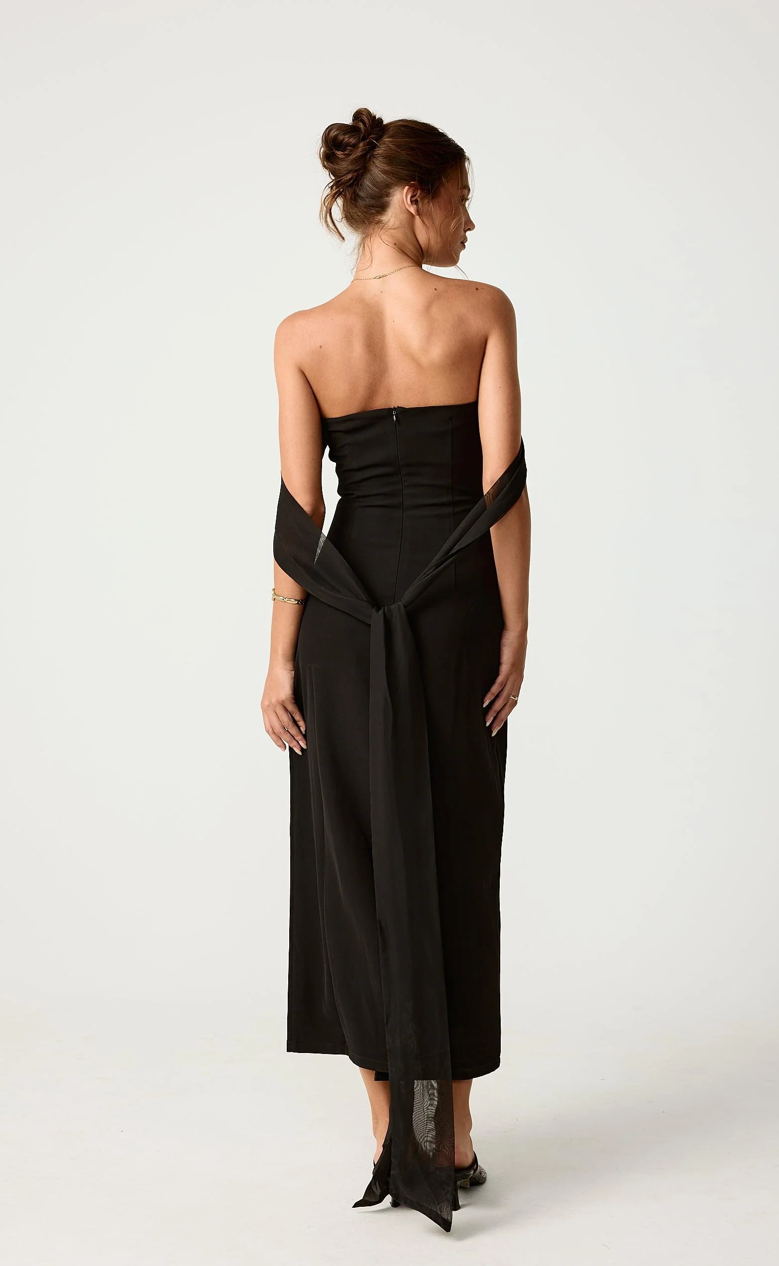 Audrey Maxi Dress (Black) - Image 7