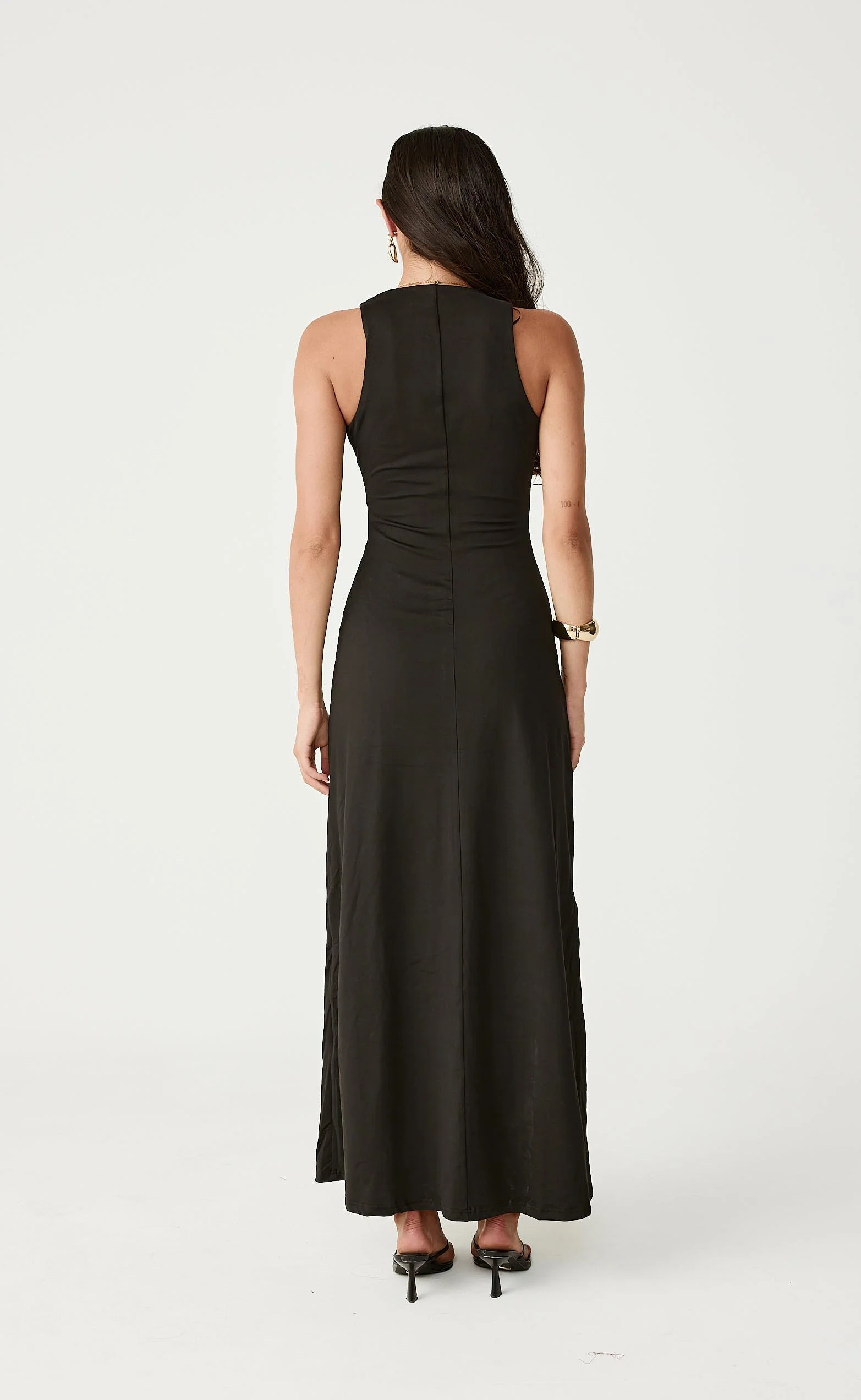 Avril Maxi Dress (Black) - Image 4