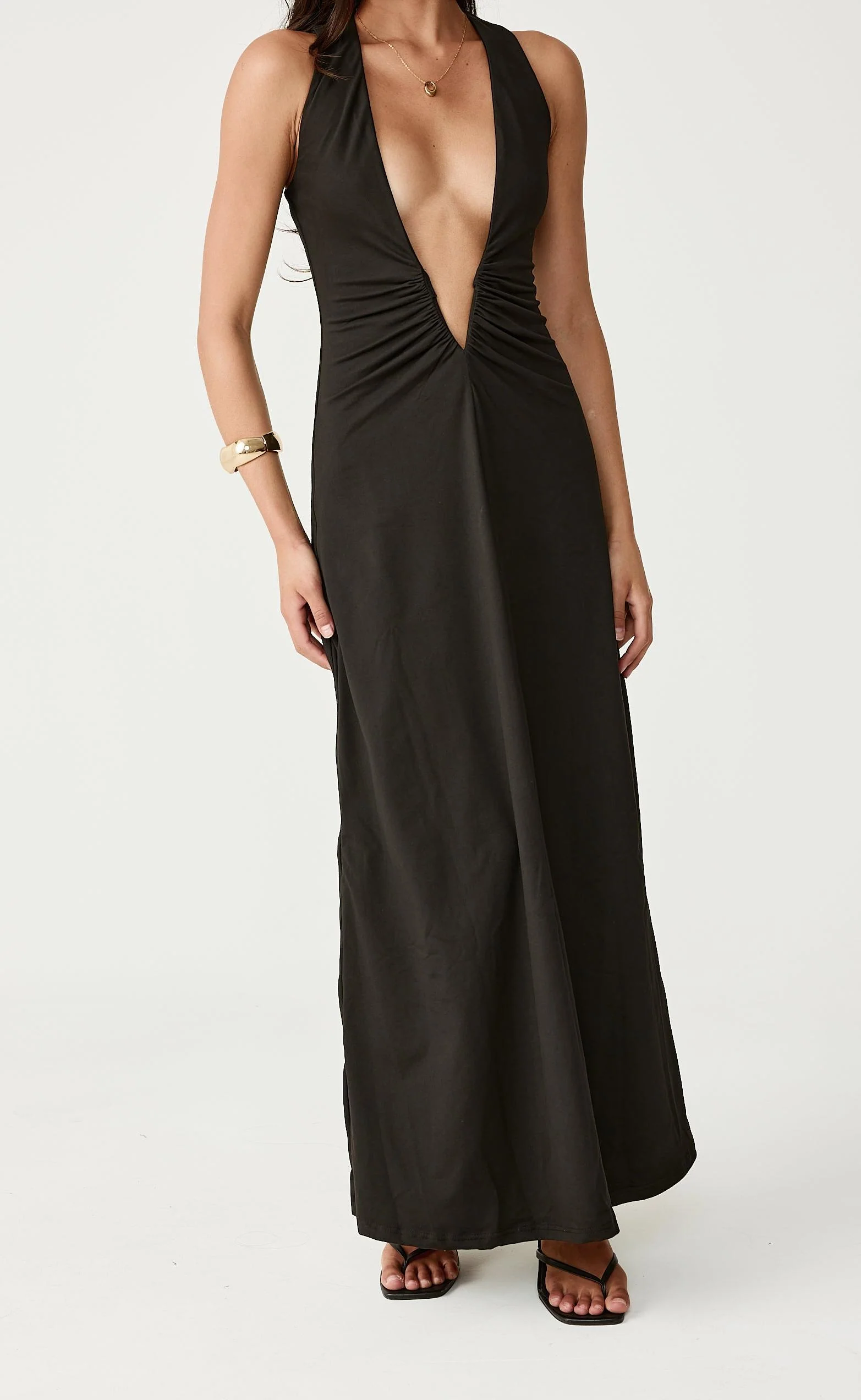 Avril Maxi Dress (Black) - Image 7