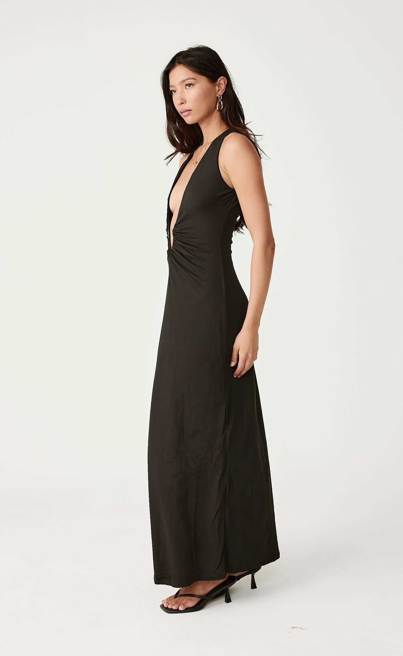 Avril Maxi Dress (Black) - Image 9