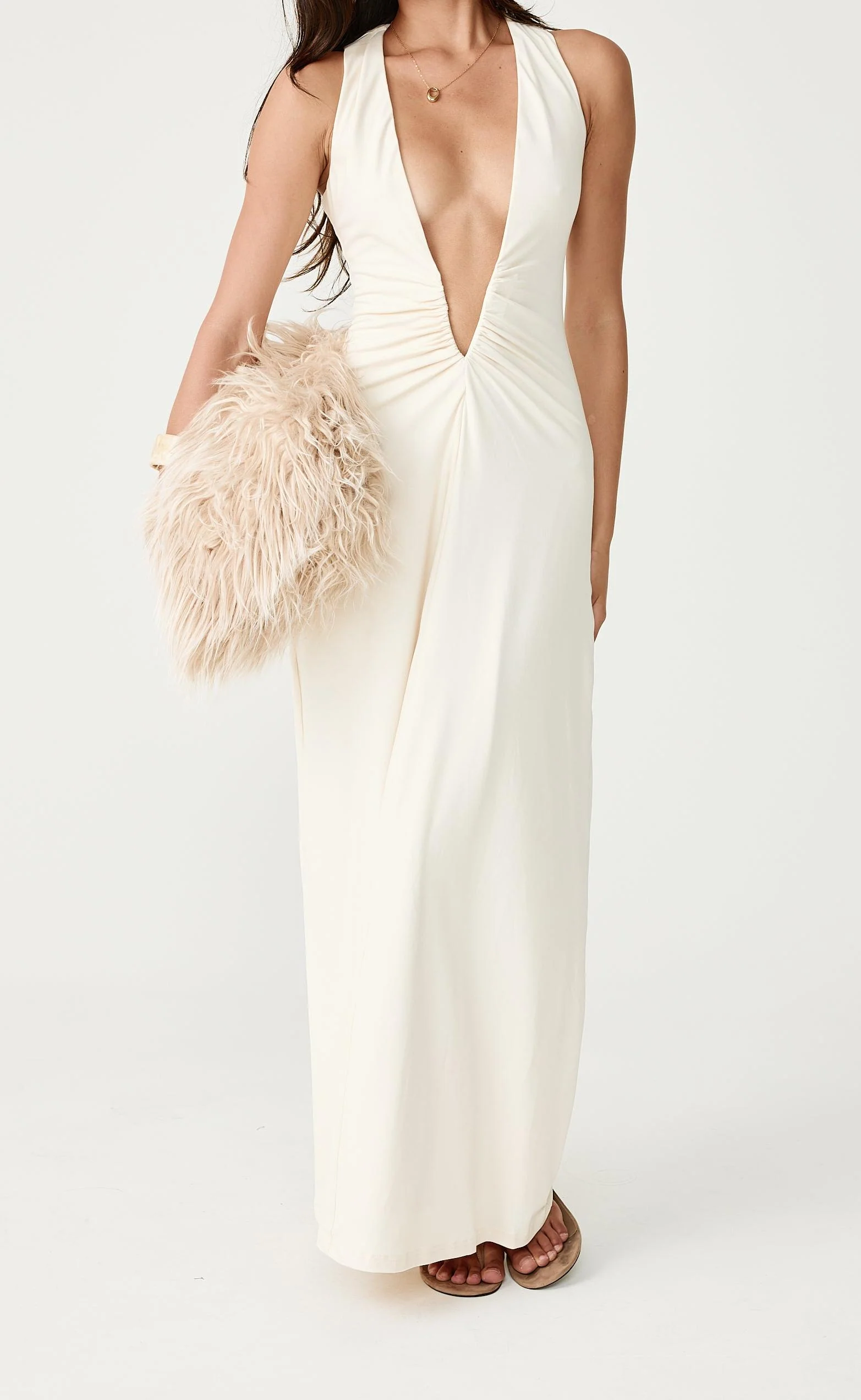 Avril Maxi Dress (Oat) - Image 2