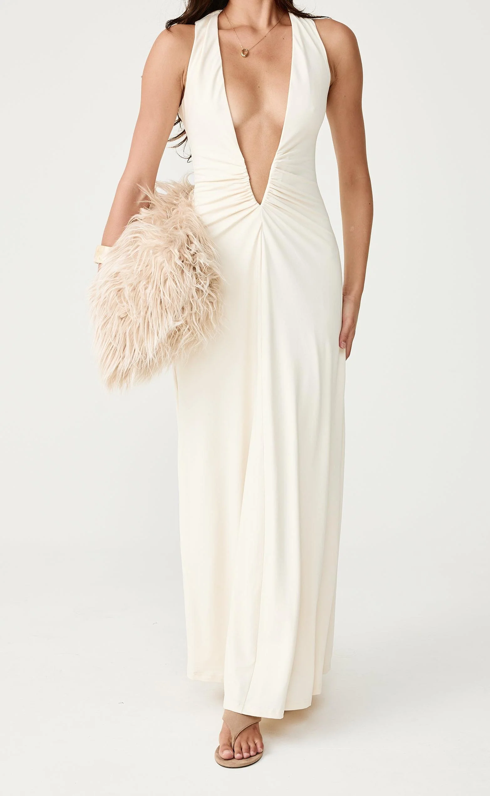 Avril Maxi Dress (Oat) - Image 7