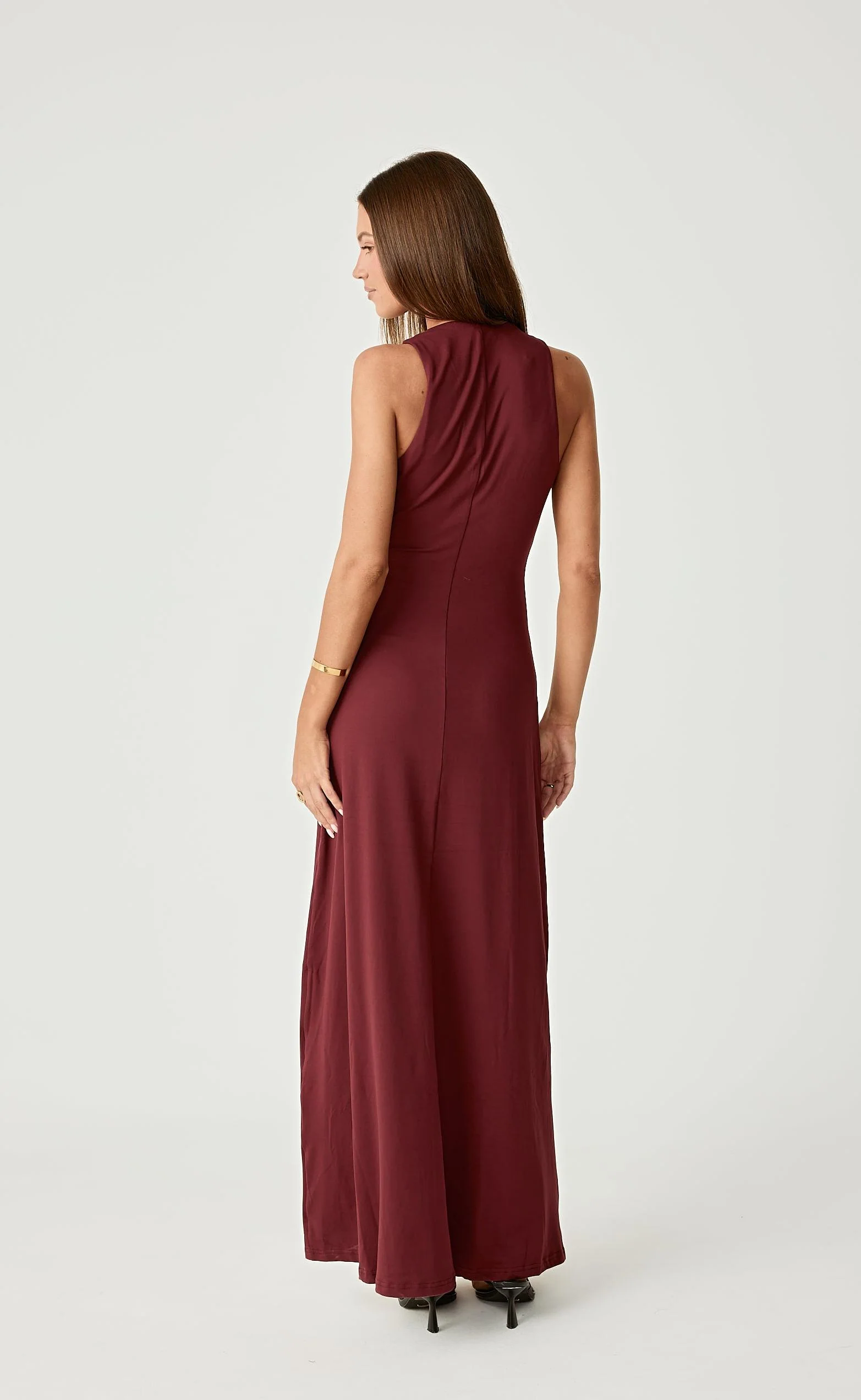 Avril Maxi Dress (Wine) - Image 4