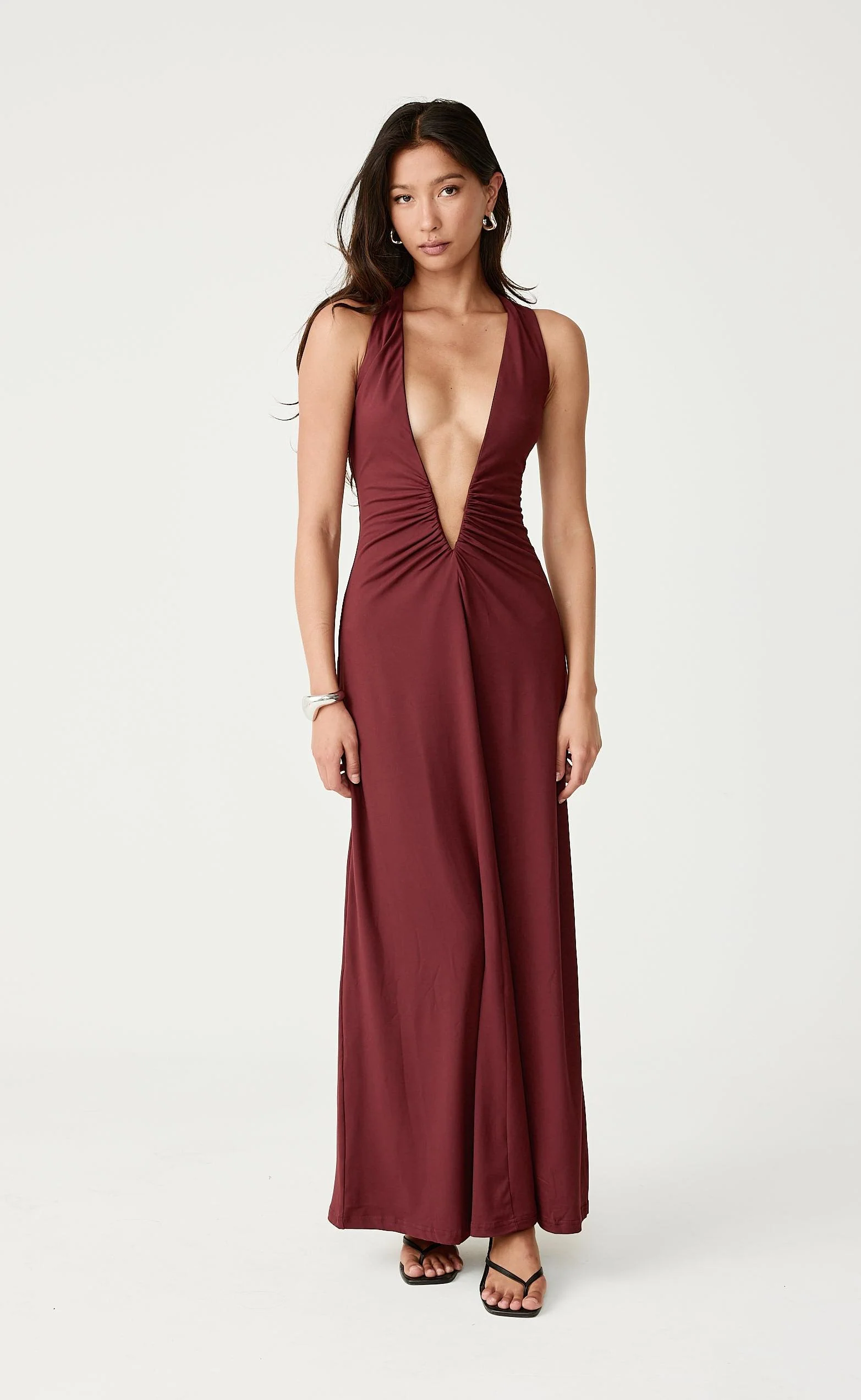 Avril Maxi Dress (Wine) - Image 5