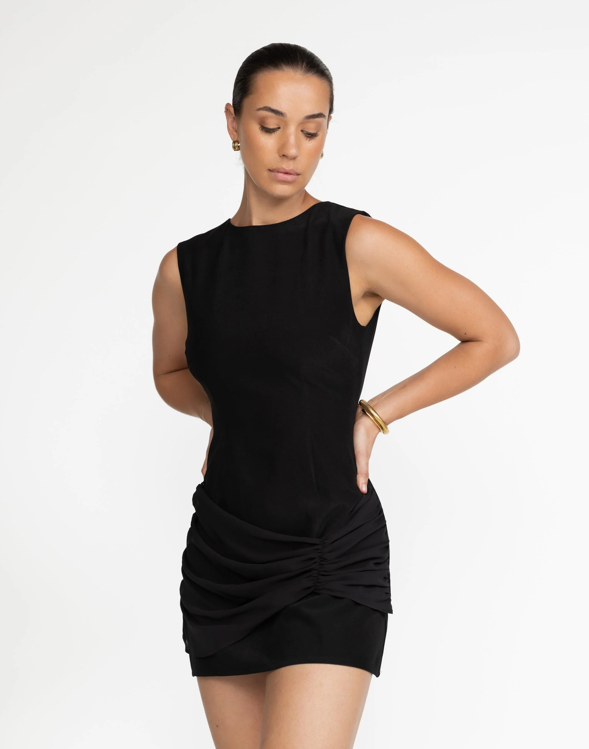 Banks Mini Dress (Black) - Image 2