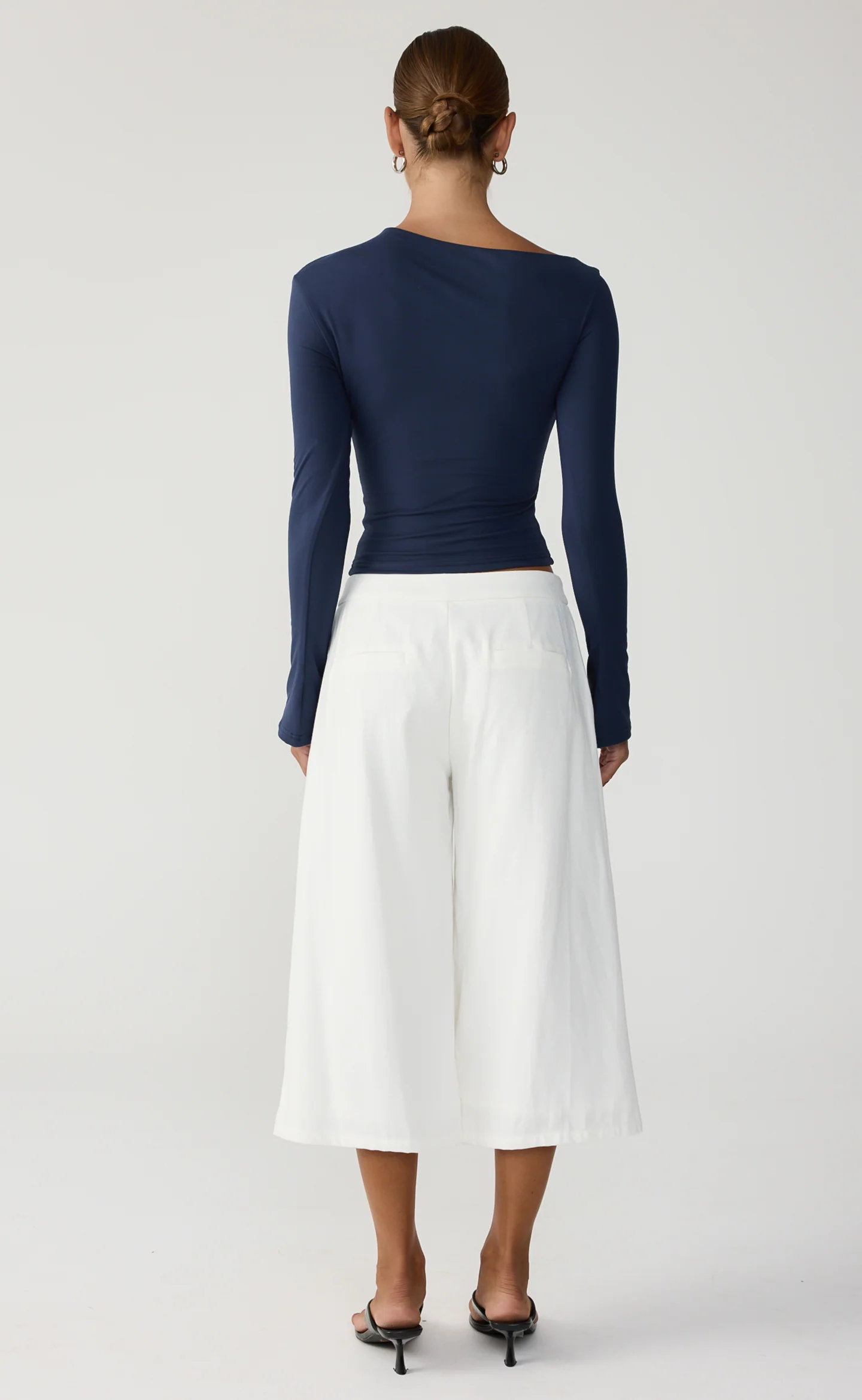 Bowen Long Sleeve Top (Navy) - Image 3