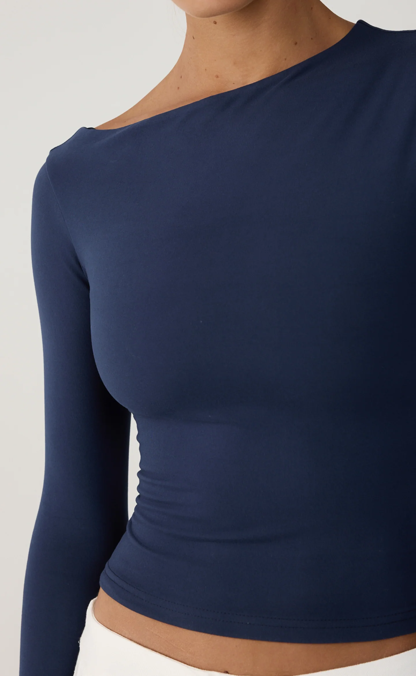 Bowen Long Sleeve Top (Navy) - Image 5