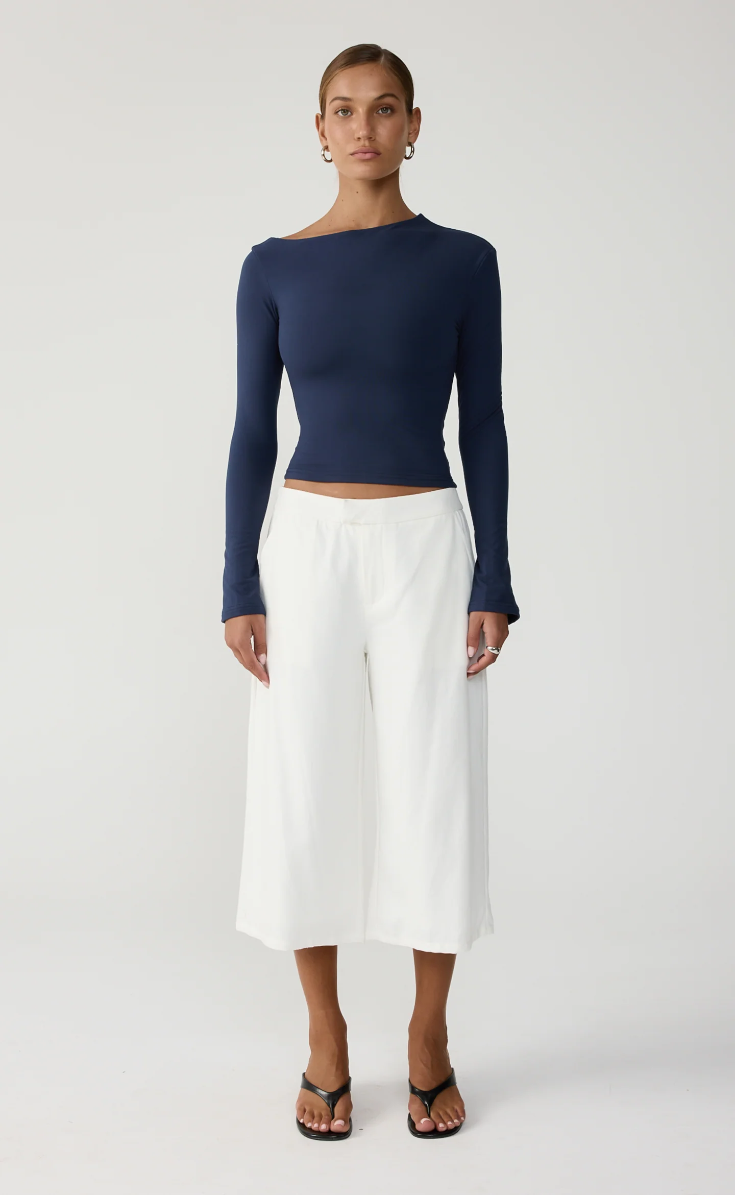 Bowen Long Sleeve Top (Navy) - Image 7