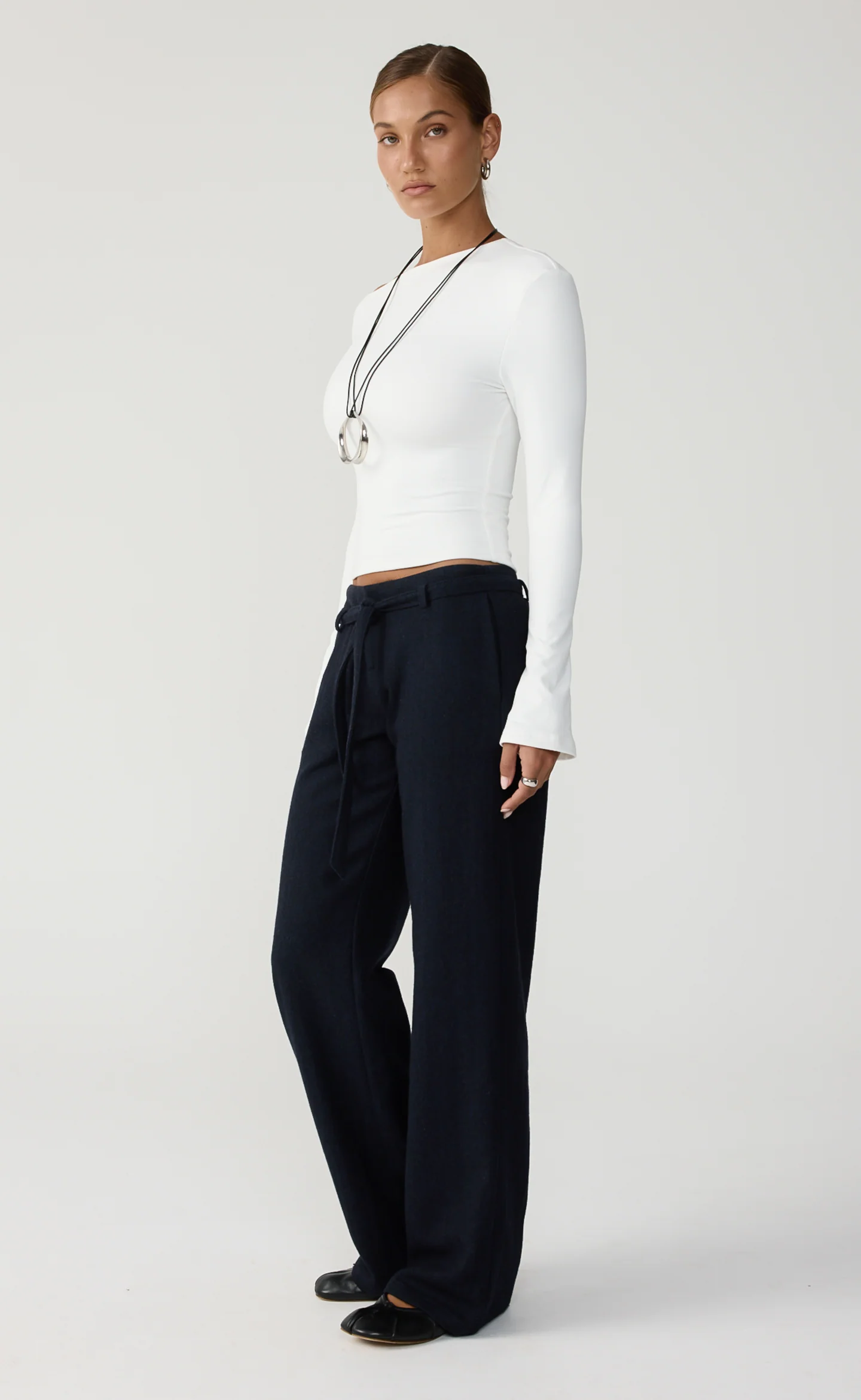 Bowen Long Sleeve Top (White) - Image 4
