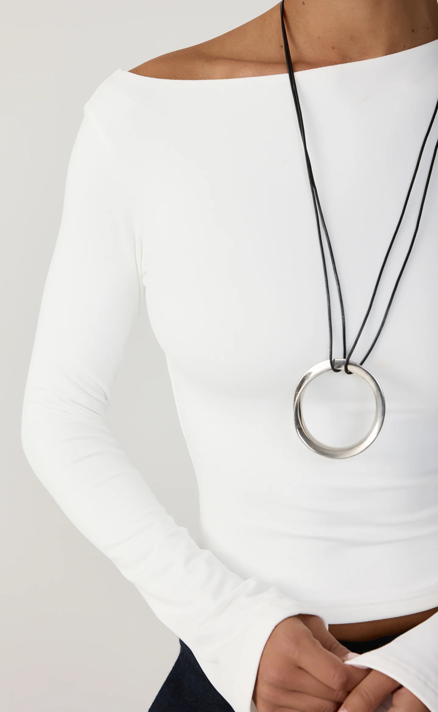Bowen Long Sleeve Top (White) - Image 5