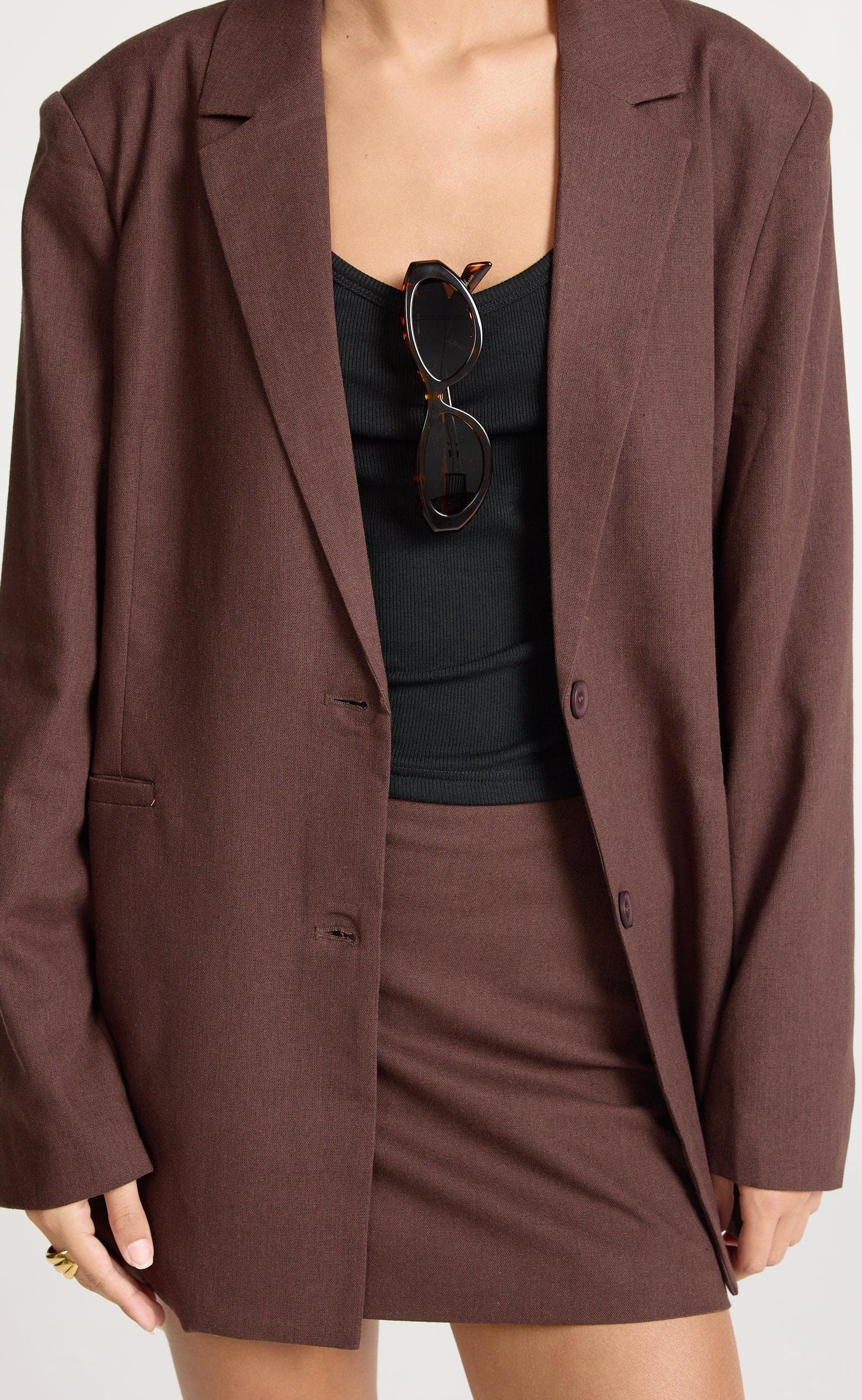 Bradshaw Mini Skirt (Chocolate) - Image 7
