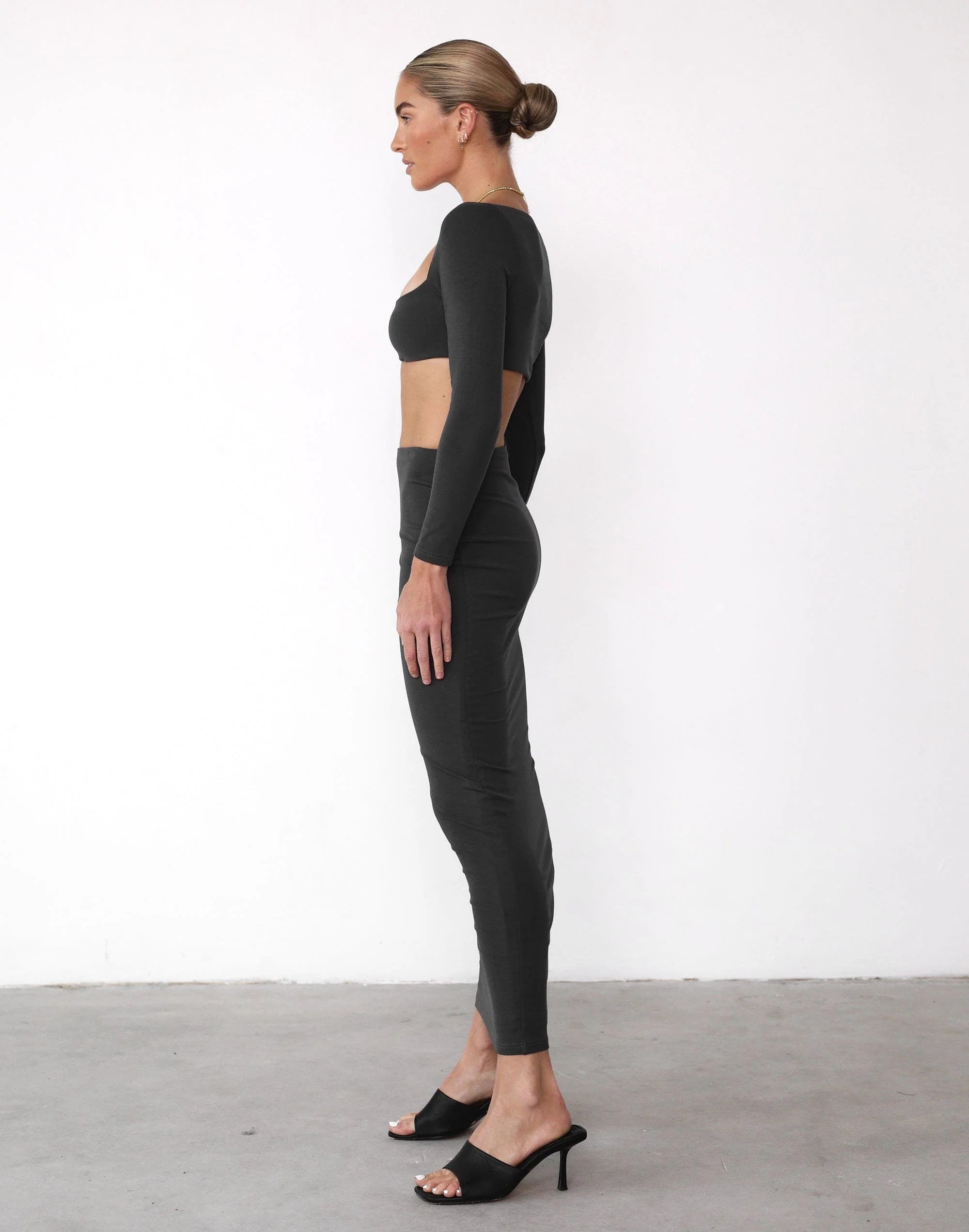 Broadway Crop Top (Charcoal) - Image 3