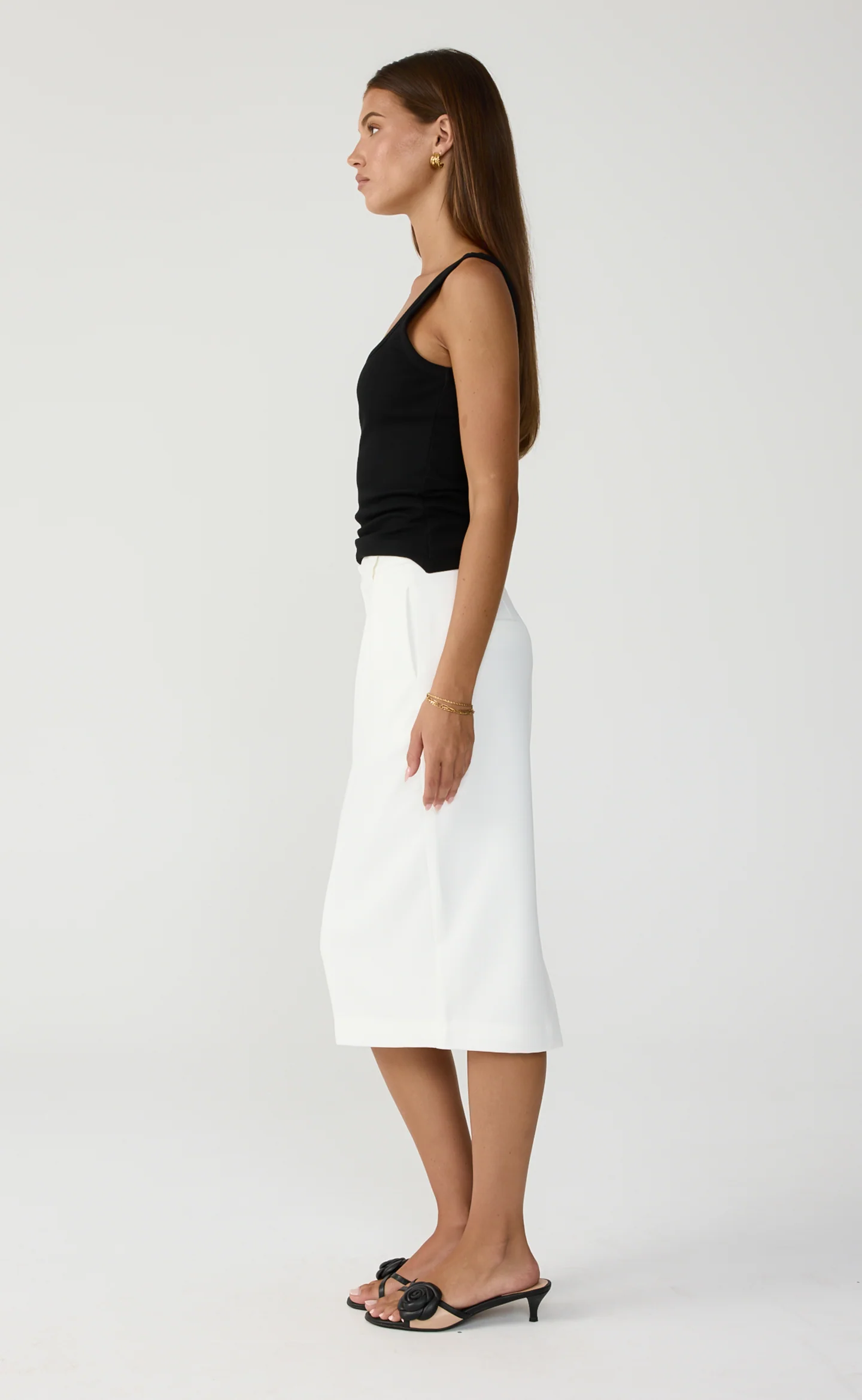 Bryson Midi Skirt (White) - Image 4