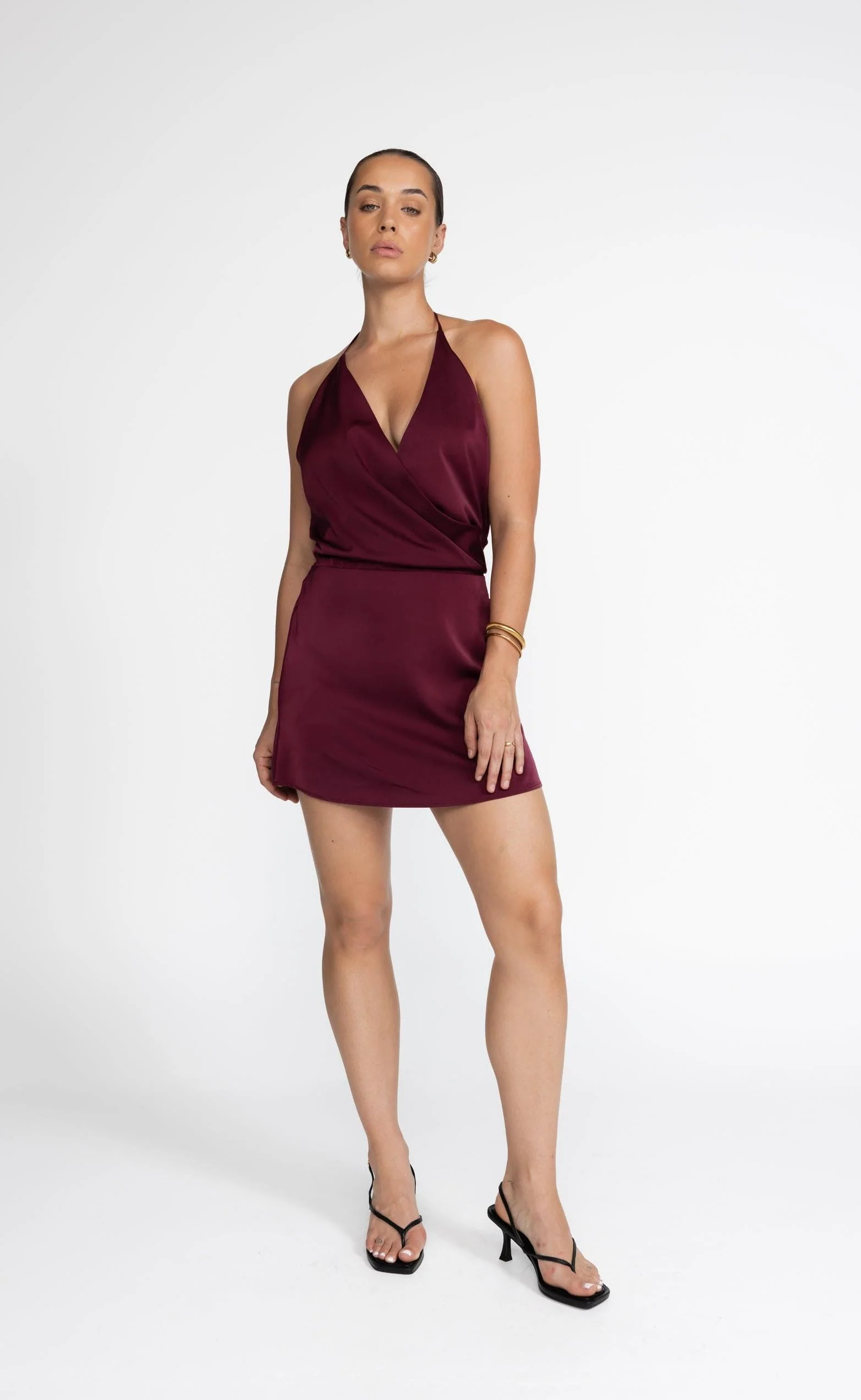 Cabaret Mini Dress (Plum) - Image 2
