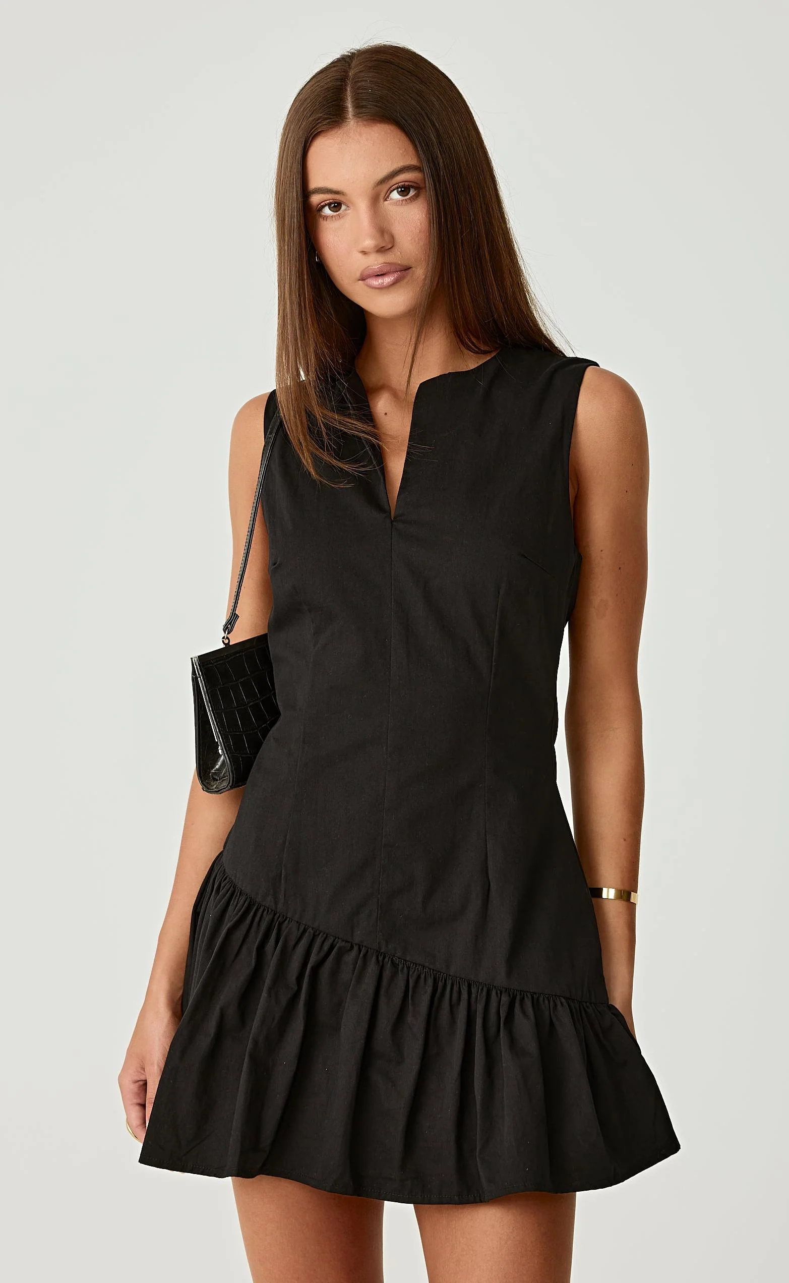 Caden Mini Dress (Black) - Image 2