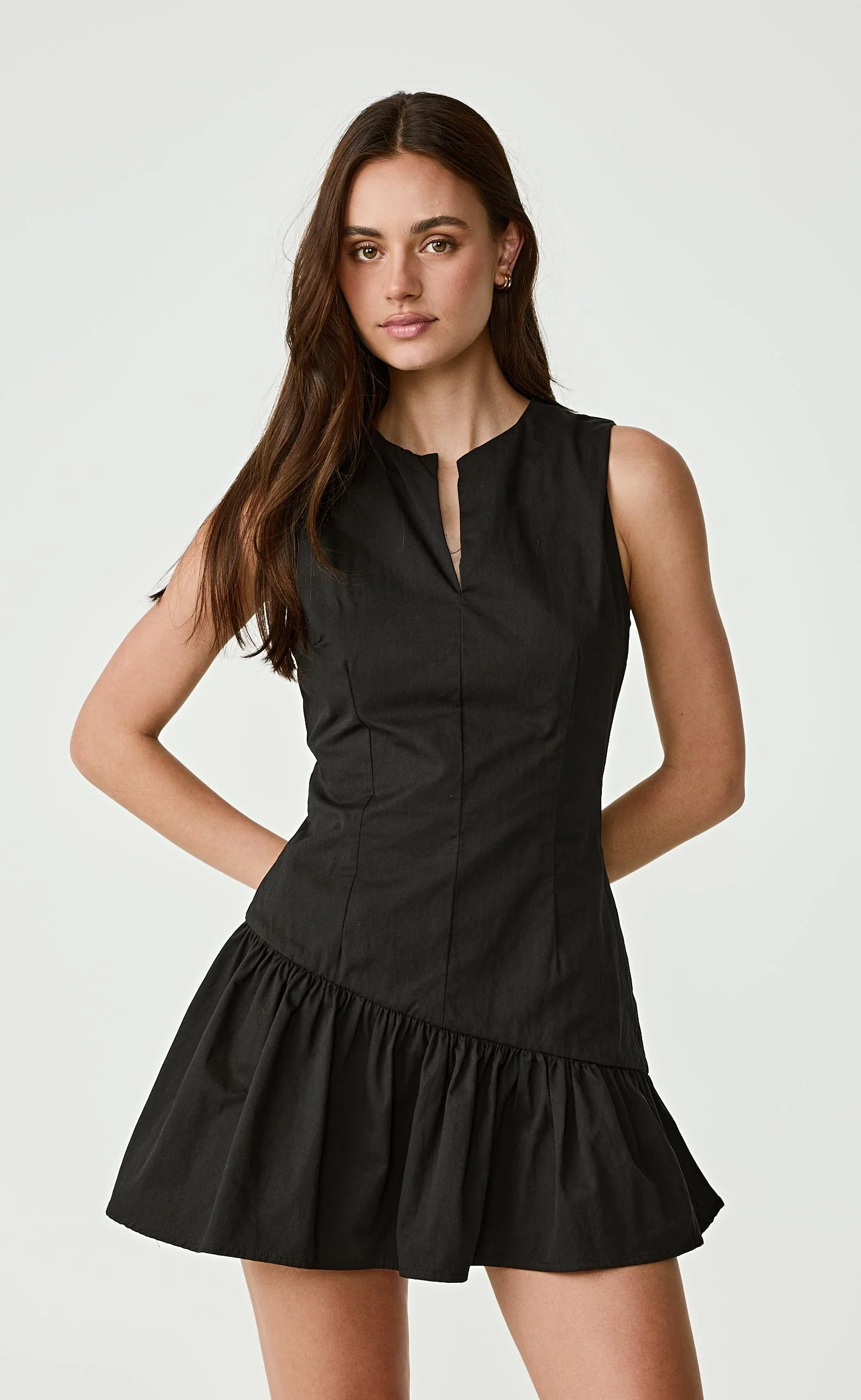 Caden Mini Dress (Black) - Image 7