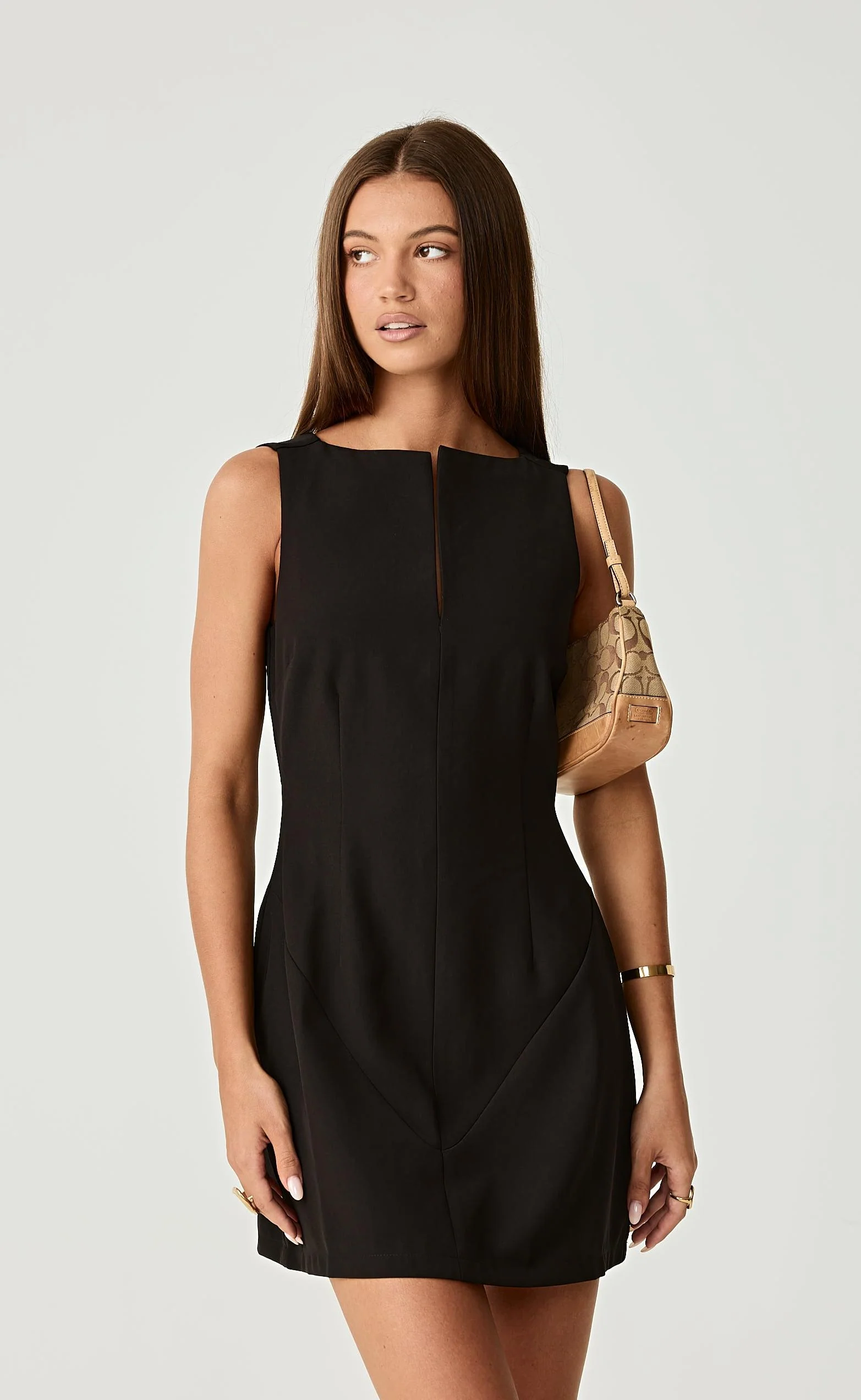 Cairo Mini Dress (Black) - Image 2