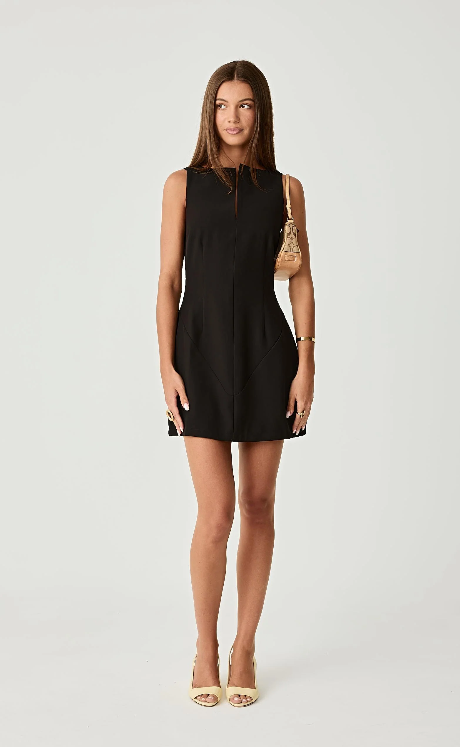 Cairo Mini Dress (Black) - Image 4
